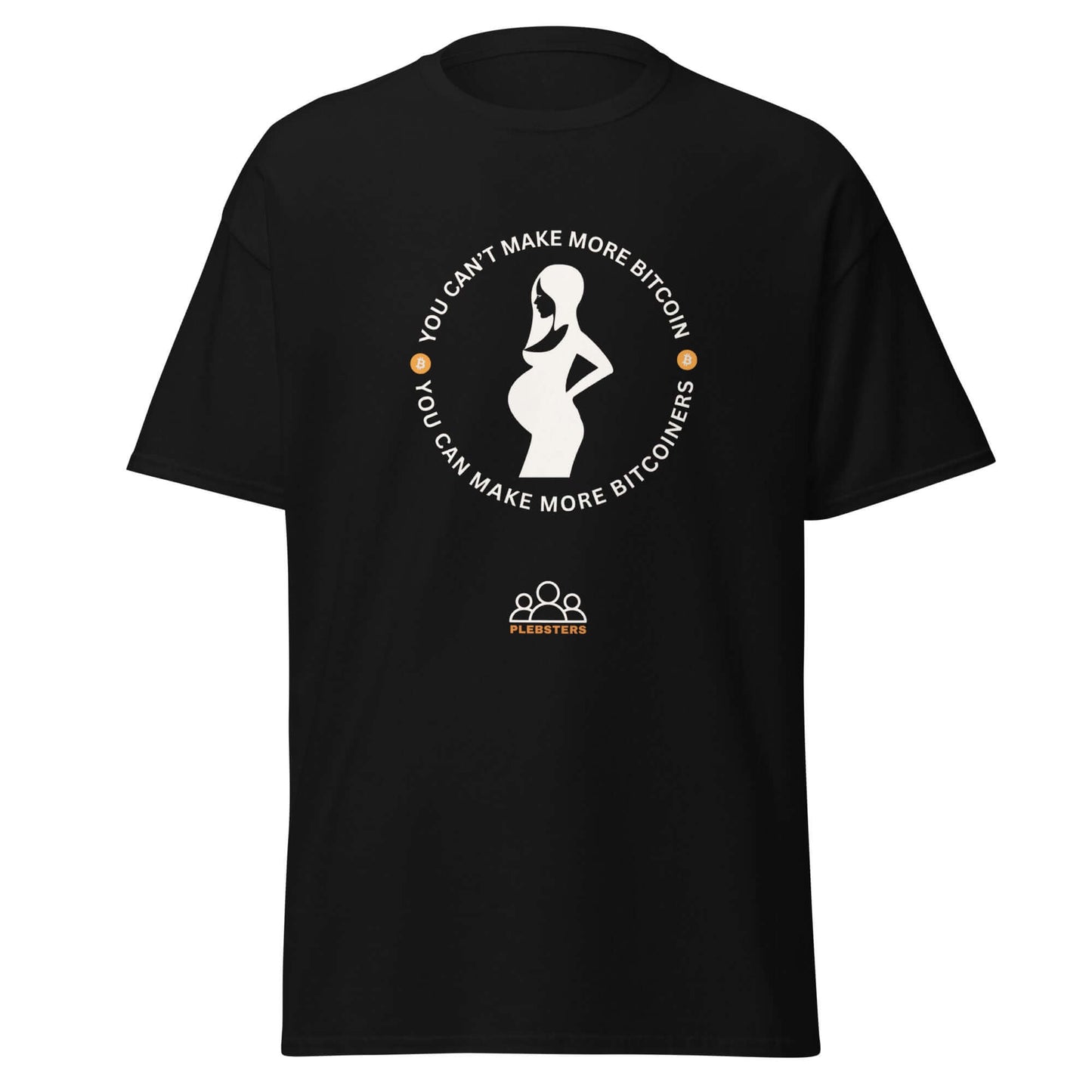 You Can't Make More Bitcoin Unisex Classic T-Shirt – Bitcoin-themed graphic tee in a classic fit black