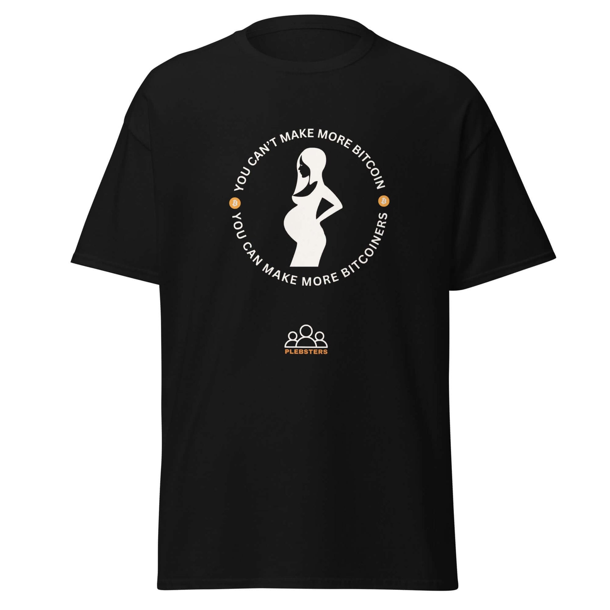 You Can't Make More Bitcoin Unisex Classic T-Shirt – Bitcoin-themed graphic tee in a classic fit black