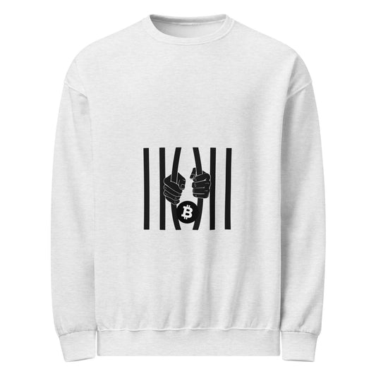 Bitcoin Freedom Crew Neck Sweatshirt – Comfortable sweatshirt featuring a Bitcoin empowerment slogan