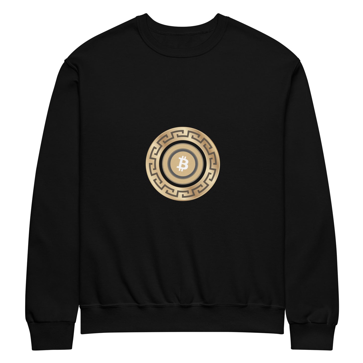 Bitcoin Gold Crew Neck Sweatshirt – Classic, cozy sweatshirt with Bitcoin-themed gold design