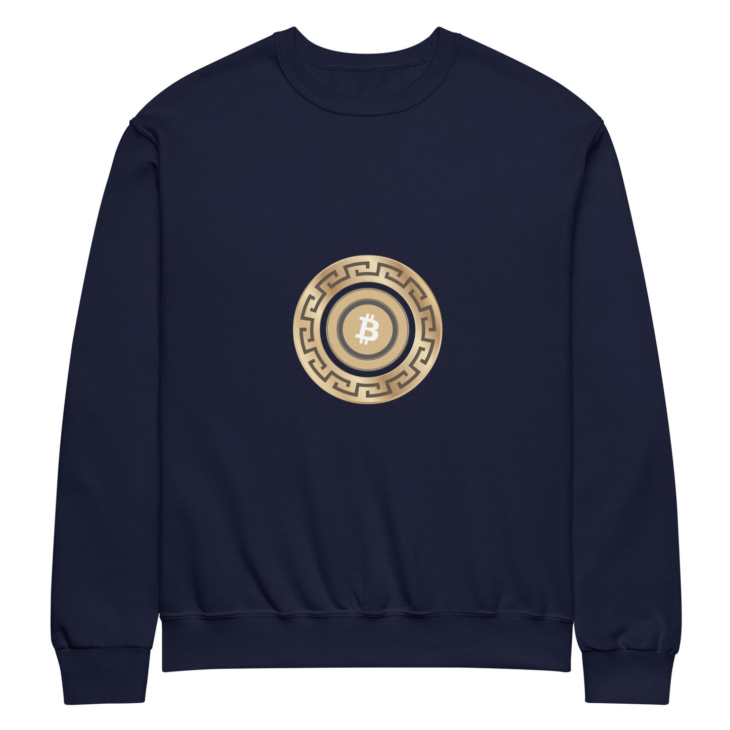 Bitcoin Gold Crew Neck Sweatshirt – Classic, cozy sweatshirt with Bitcoin-themed gold design