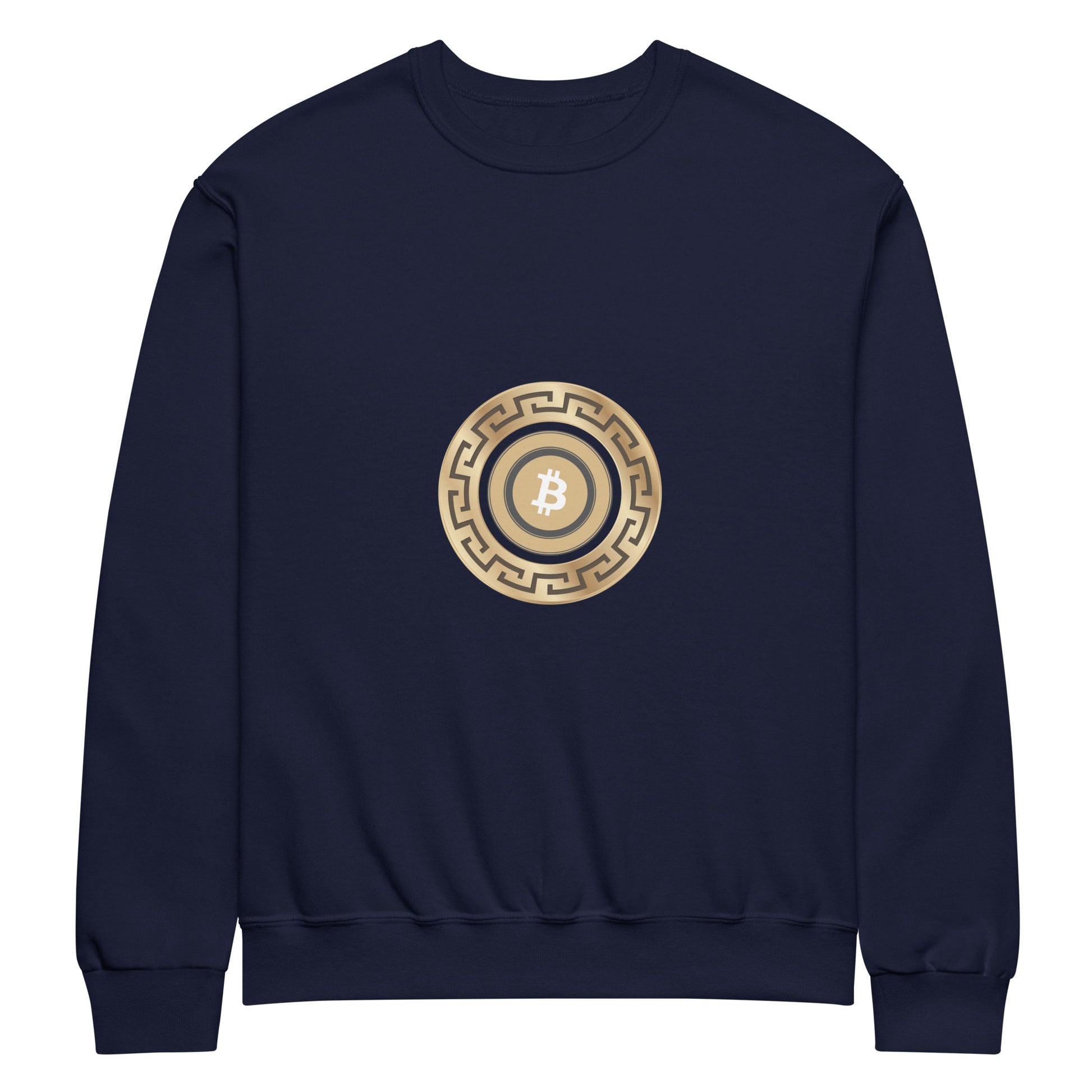 Bitcoin Gold Crew Neck Sweatshirt – Classic, cozy sweatshirt with Bitcoin-themed gold design