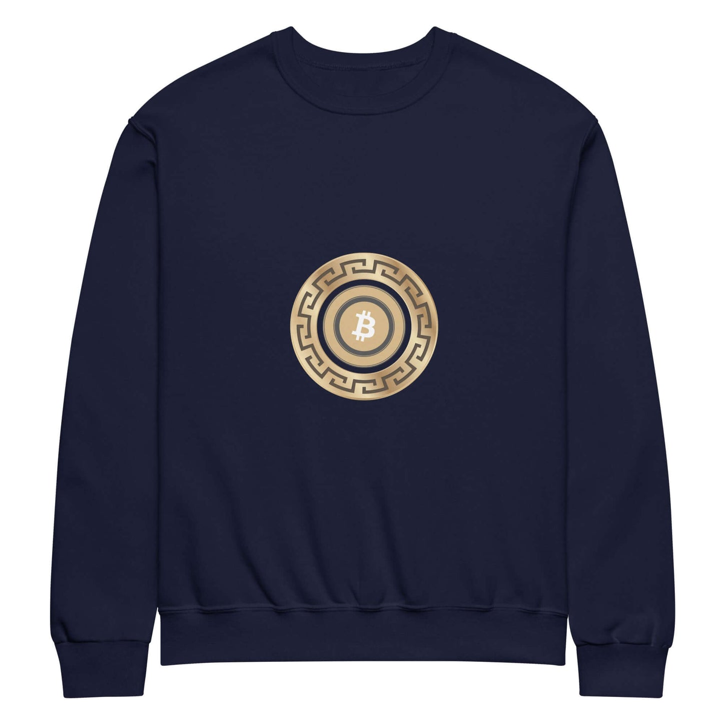 Bitcoin Gold Crew Neck Sweatshirt – Classic, cozy sweatshirt with Bitcoin-themed gold design