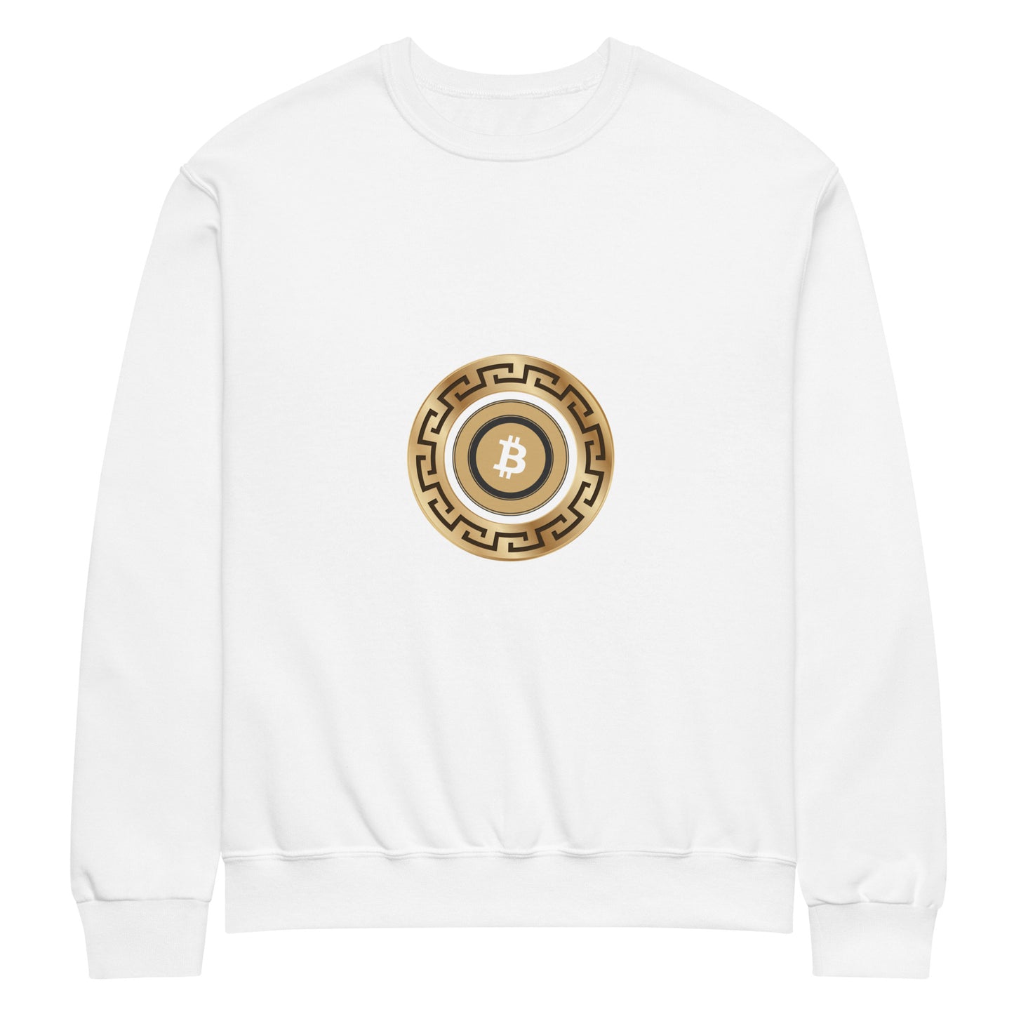 Bitcoin Gold Crew Neck Sweatshirt – Classic, cozy sweatshirt with Bitcoin-themed gold design