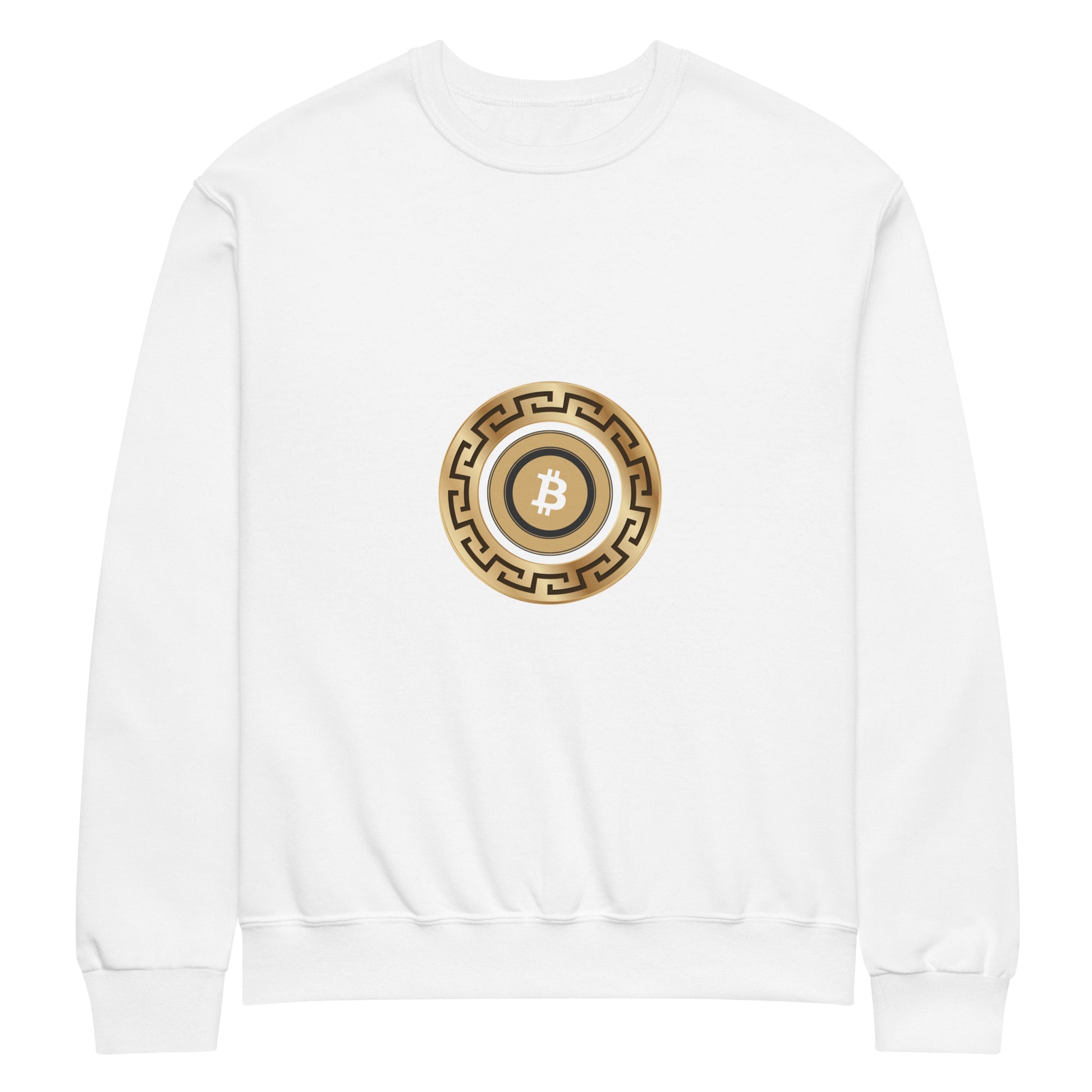 Bitcoin Gold Crew Neck Sweatshirt – Classic, cozy sweatshirt with Bitcoin-themed gold design
