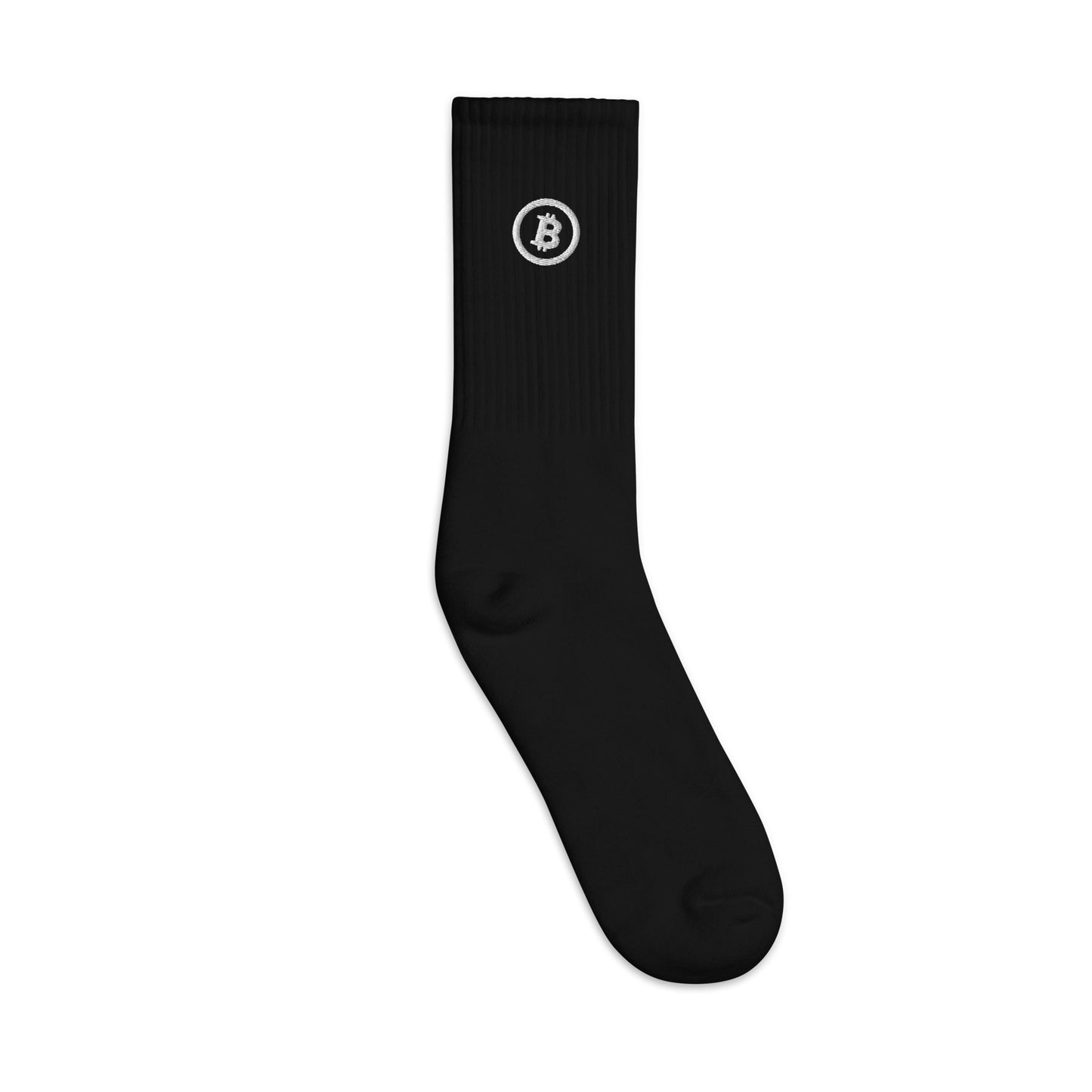 Bitcoin Embroidered Socks – Comfortable socks with embroidered Bitcoin logo design
