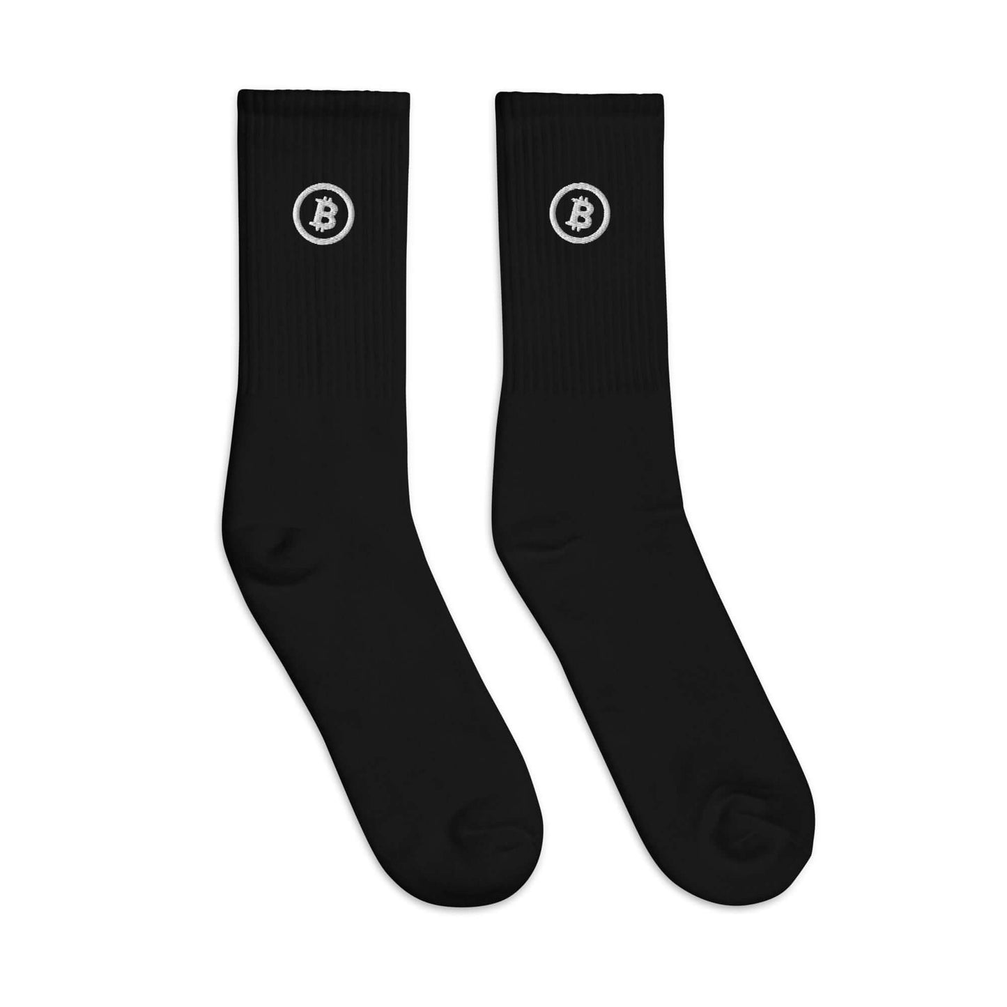 Bitcoin Embroidered Socks – Comfortable socks with embroidered Bitcoin logo design