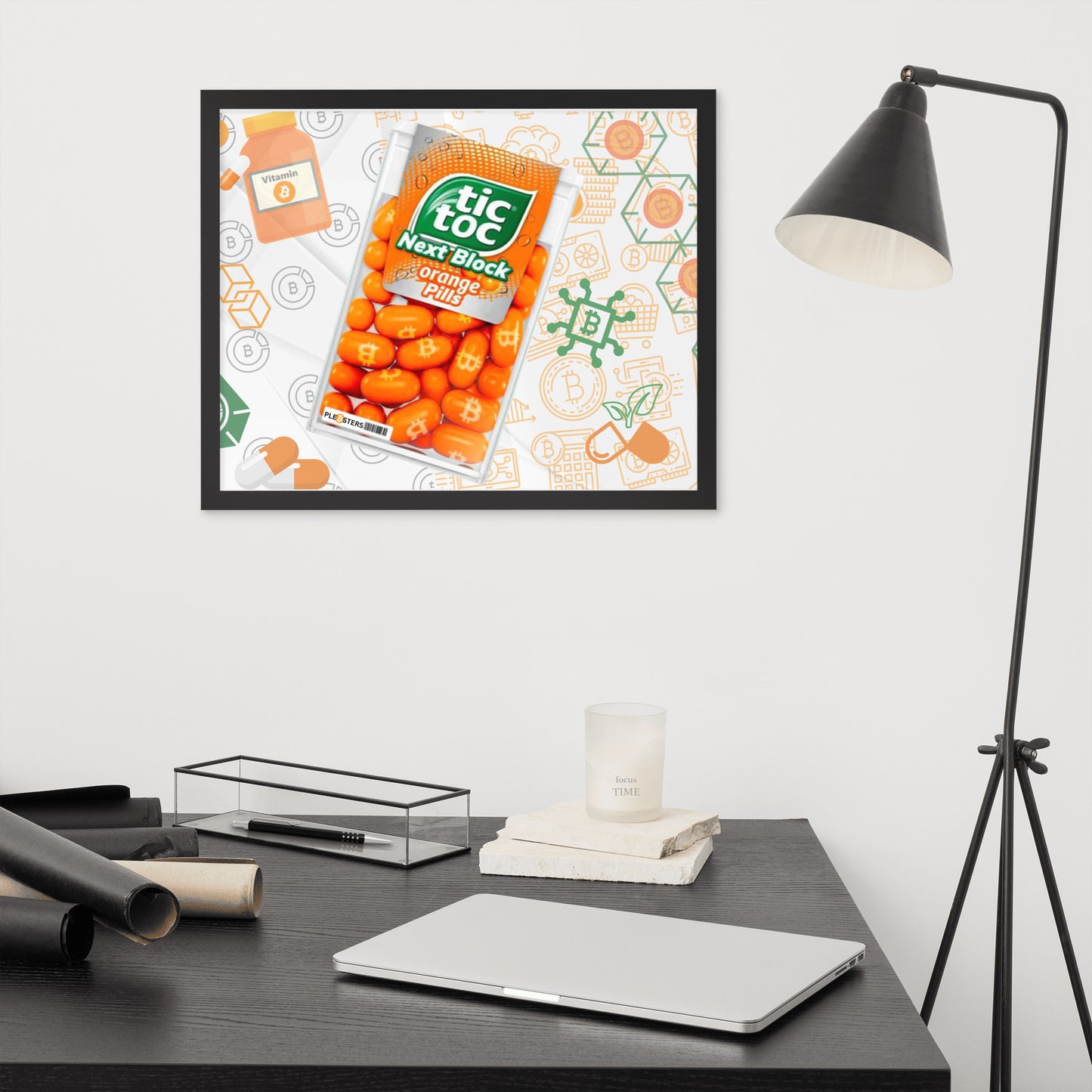 Tic toc next block Framed poster