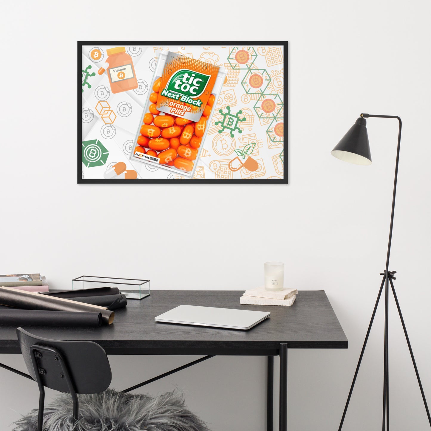 Tic toc next block Framed poster