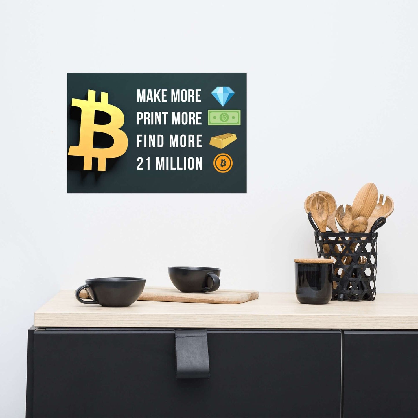 Shop the 21 Million Bitcoin Poster—celebrate Bitcoin’s limited supply with this striking, Bitcoin-inspired artwork