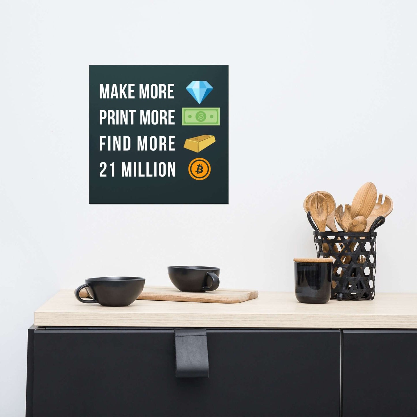 Shop the 21 Million Bitcoin Poster—celebrate Bitcoin’s limited supply with this striking, Bitcoin-inspired artwork