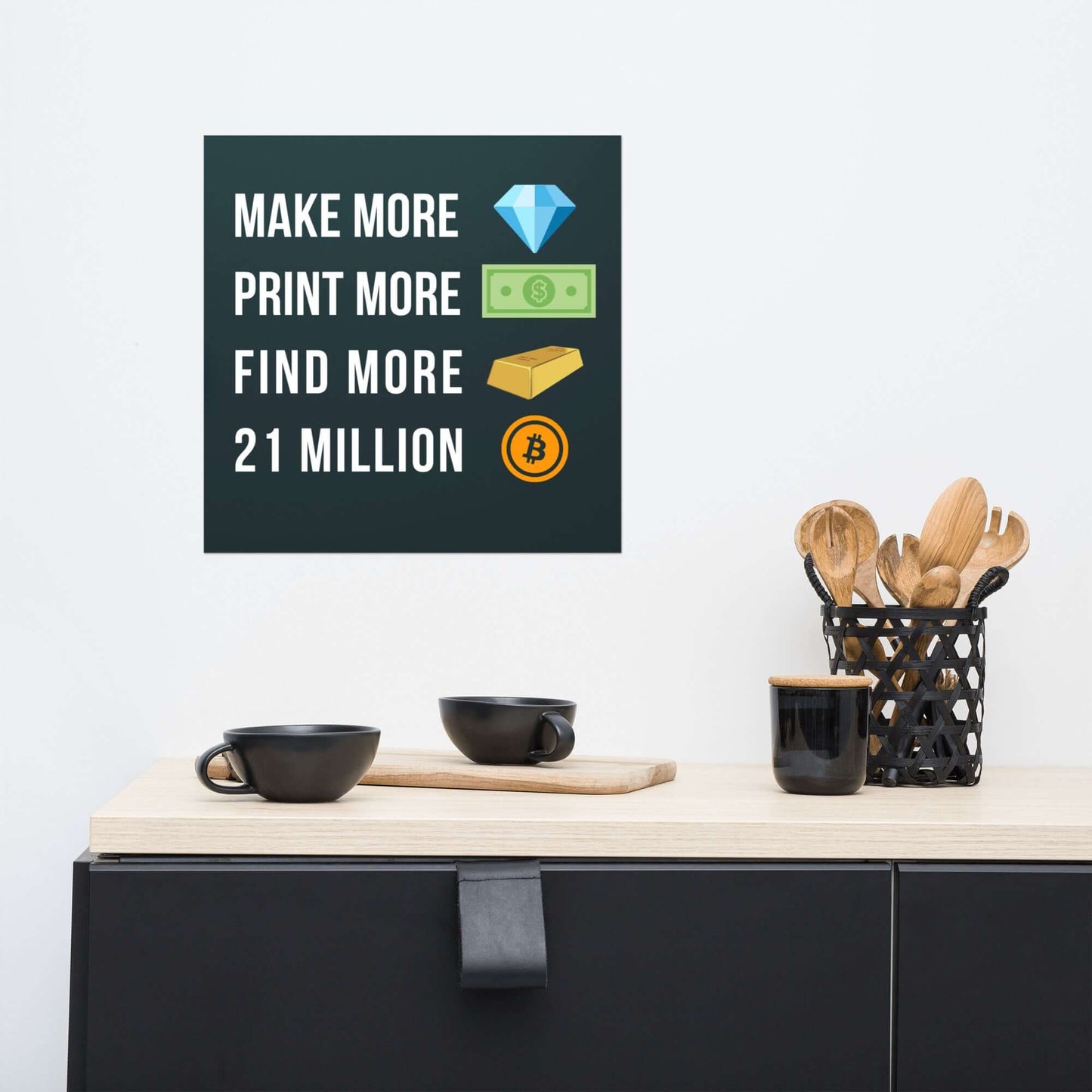 Shop the 21 Million Bitcoin Poster—celebrate Bitcoin’s limited supply with this striking, Bitcoin-inspired artwork