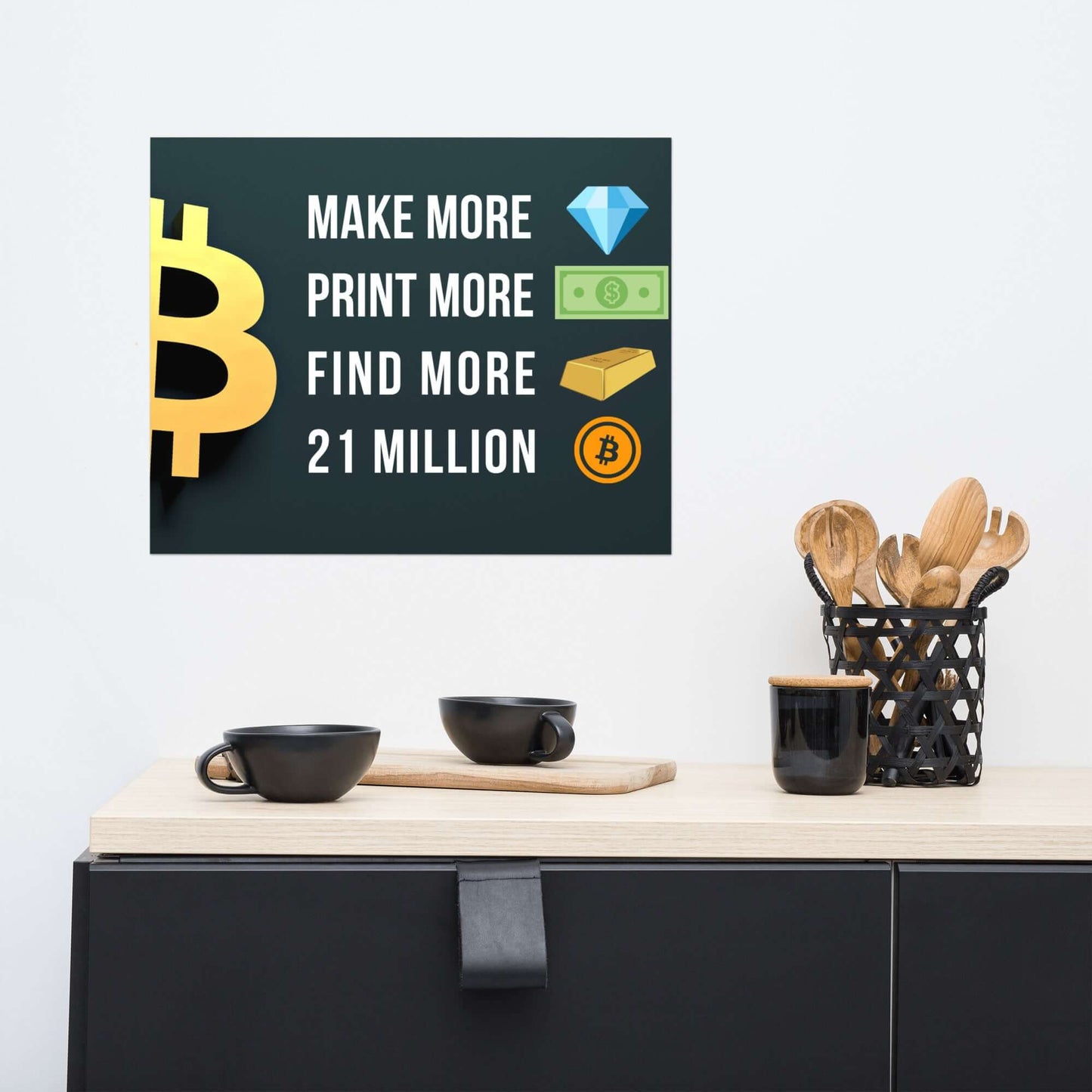 Shop the 21 Million Bitcoin Poster—celebrate Bitcoin’s limited supply with this striking, Bitcoin-inspired artwork