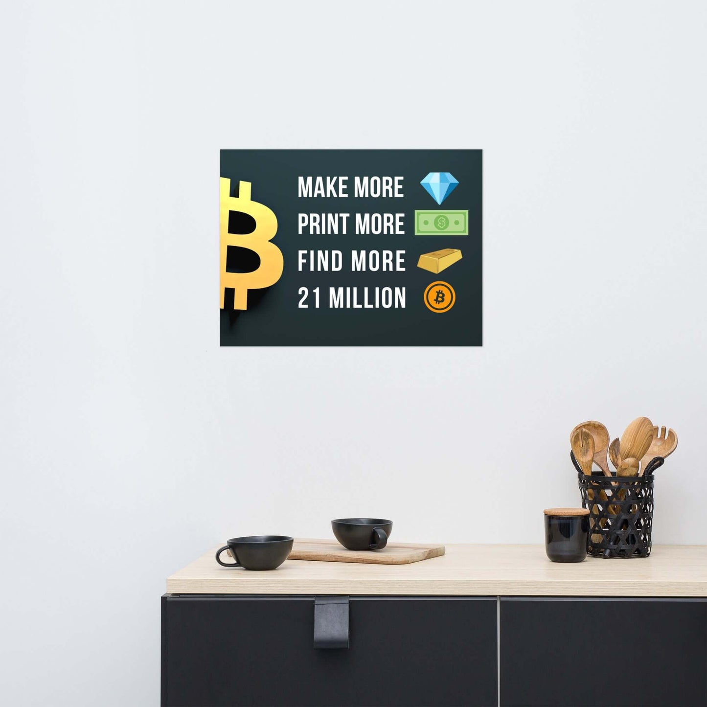 Shop the 21 Million Bitcoin Poster—celebrate Bitcoin’s limited supply with this striking, Bitcoin-inspired artwork