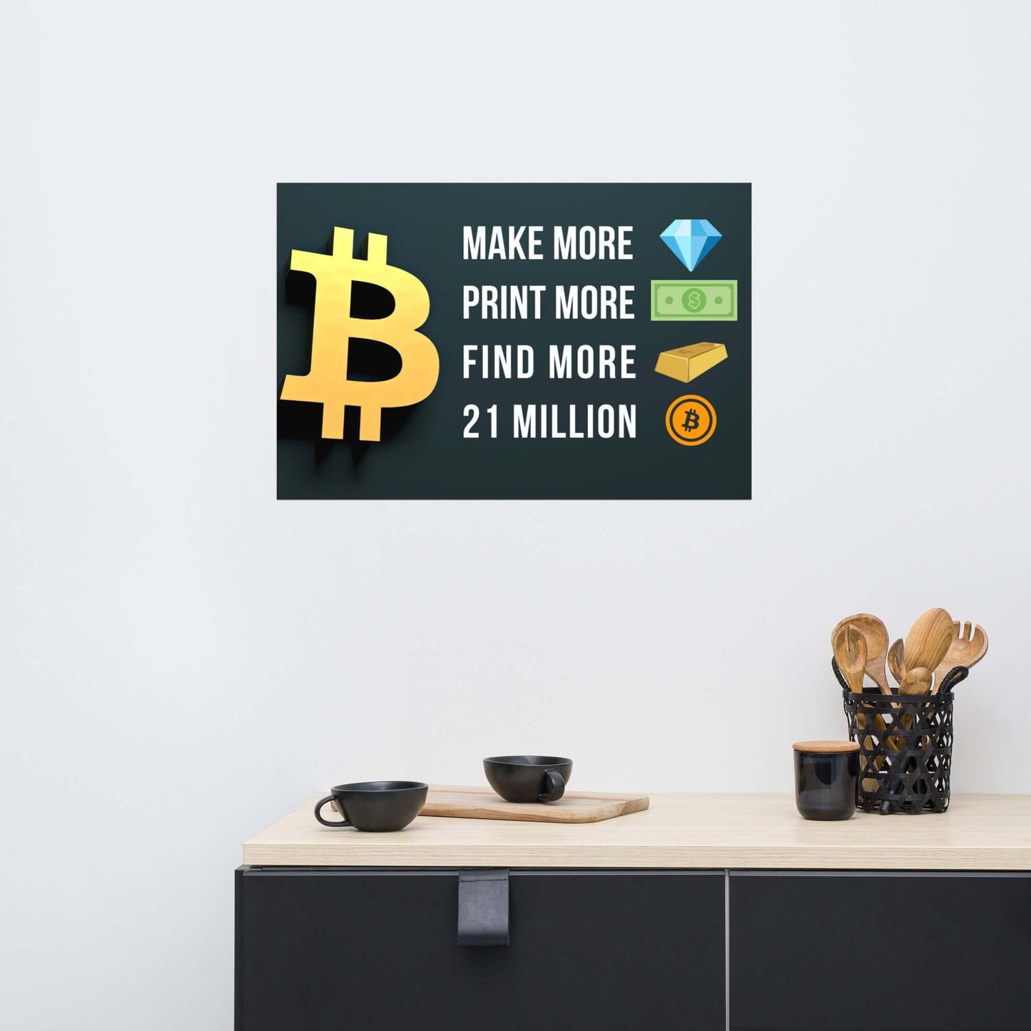 Shop the 21 Million Bitcoin Poster—celebrate Bitcoin’s limited supply with this striking, Bitcoin-inspired artwork