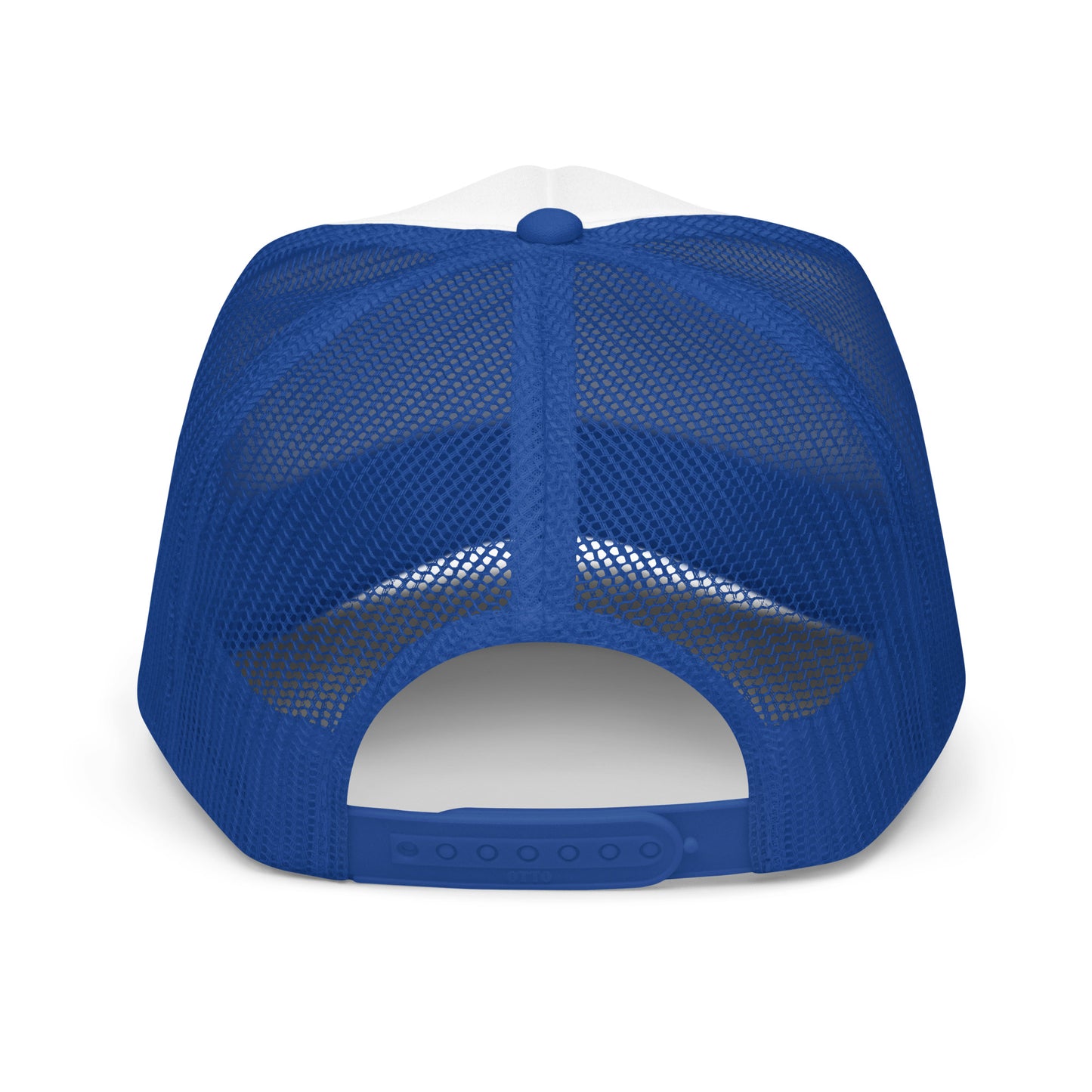 Shop the Bitcoin Sunset Foam Trucker Hat—stylish and breathable hat with a Bitcoin sunset design for Bitcoin plebs in red white and black