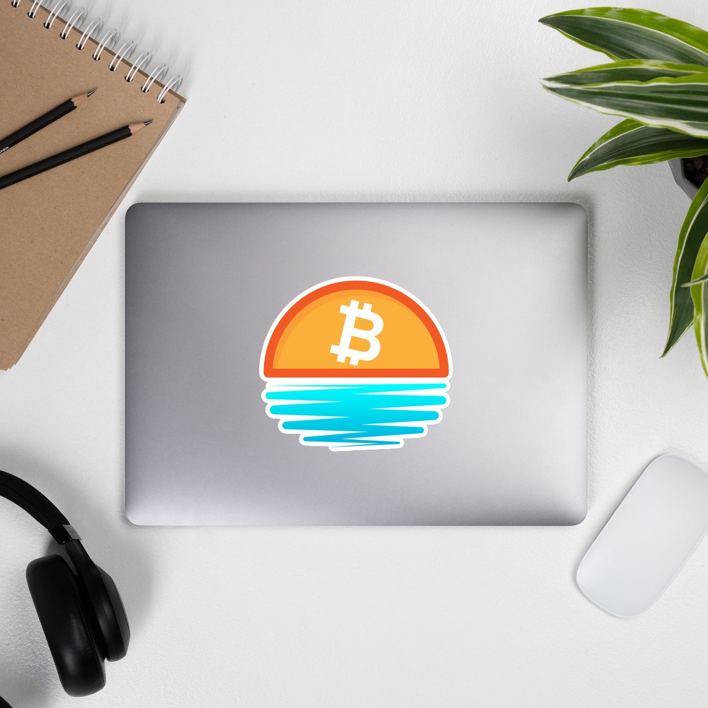 Bitcoin Sunset Bubble-free stickers