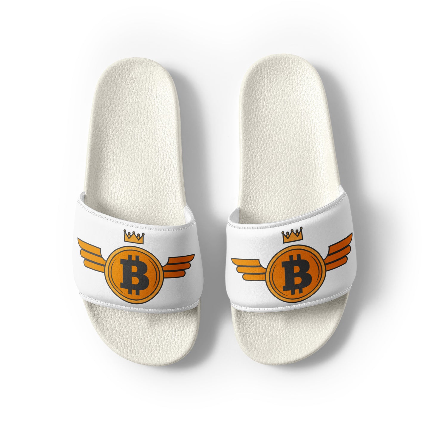 Bitcoin Orange Wings Men’s slides