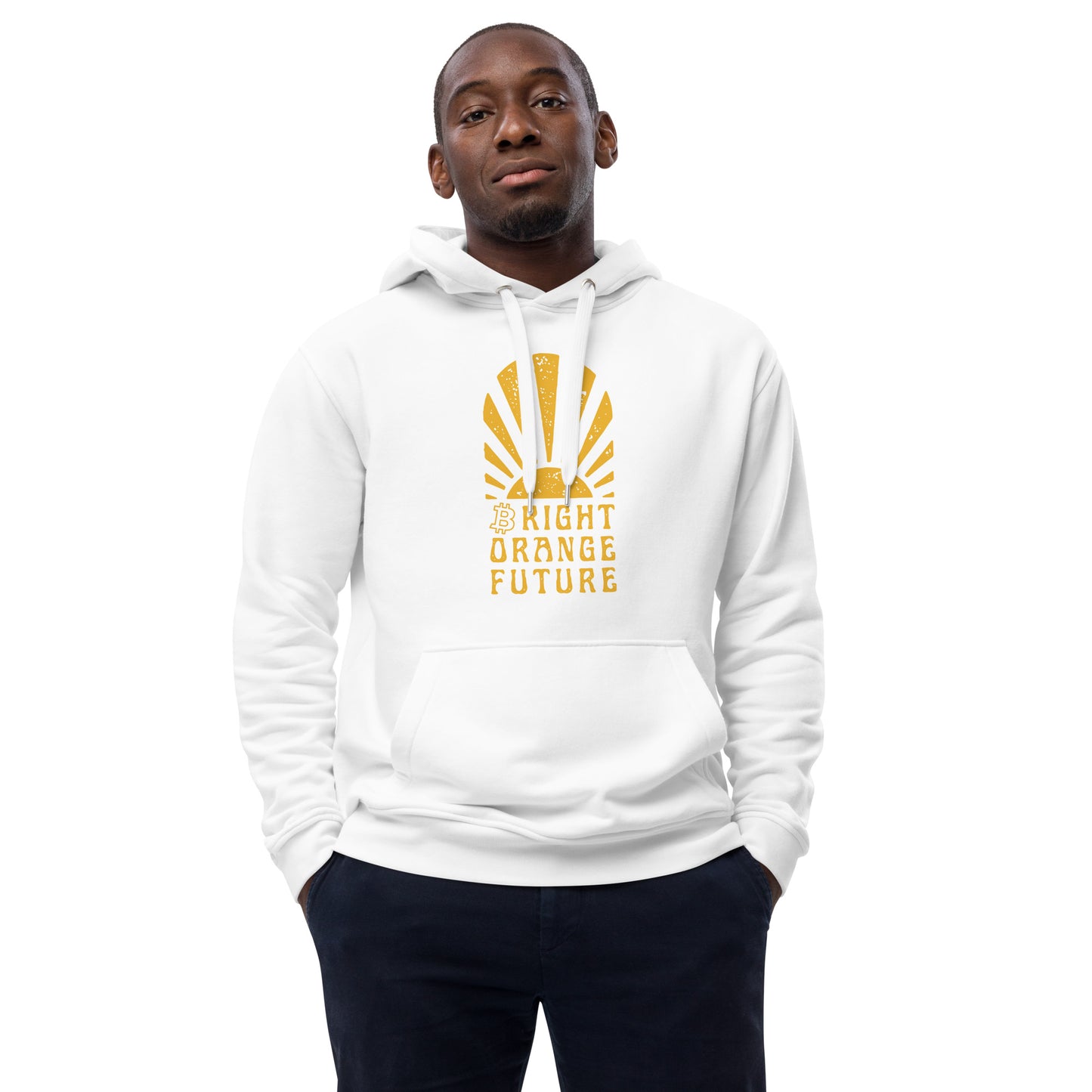 Bright Orange Future Premium eco hoodie