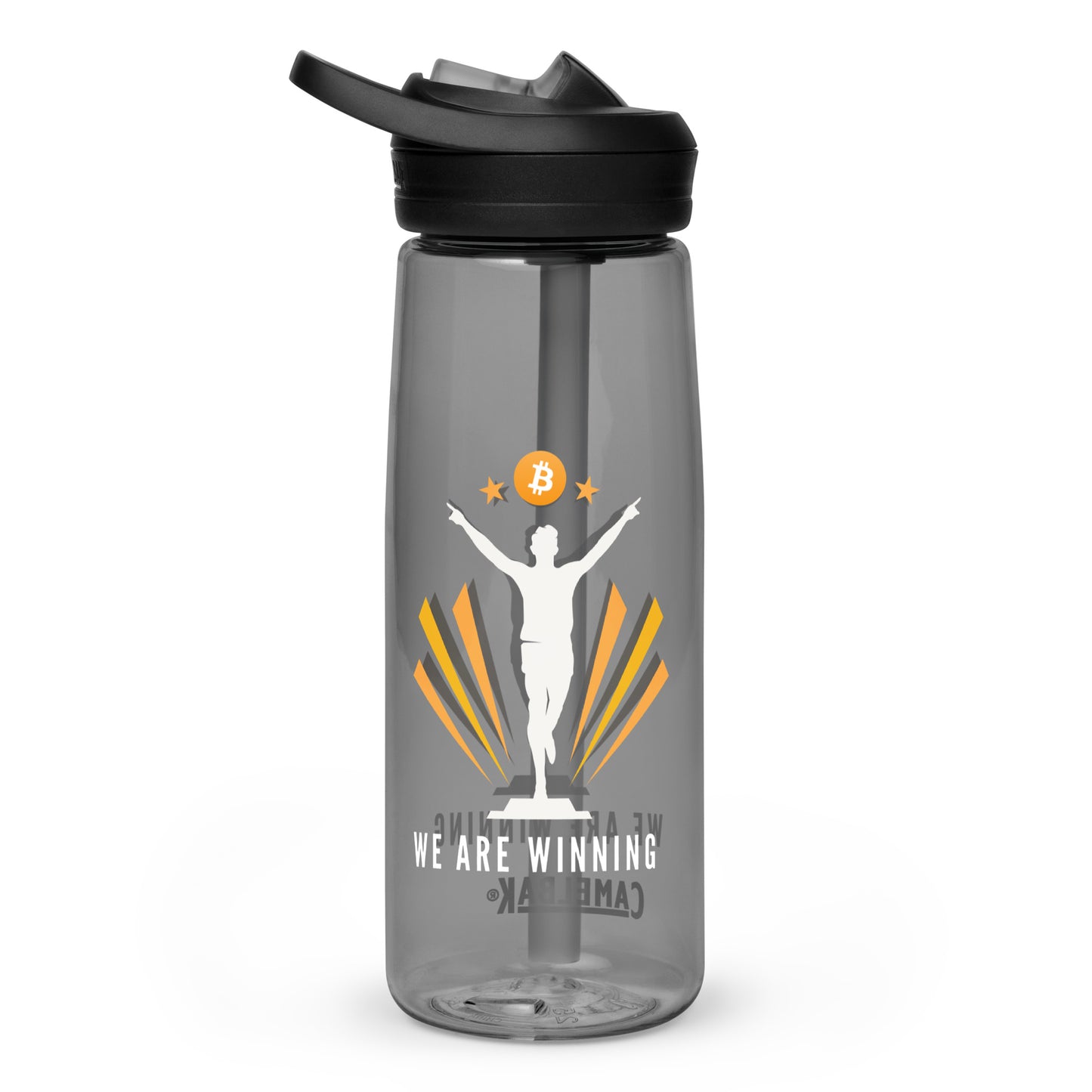 We Are Winning Sports Water Bottle – Durable water bottle with a Bitcoin-themed 'We Are Winning' design