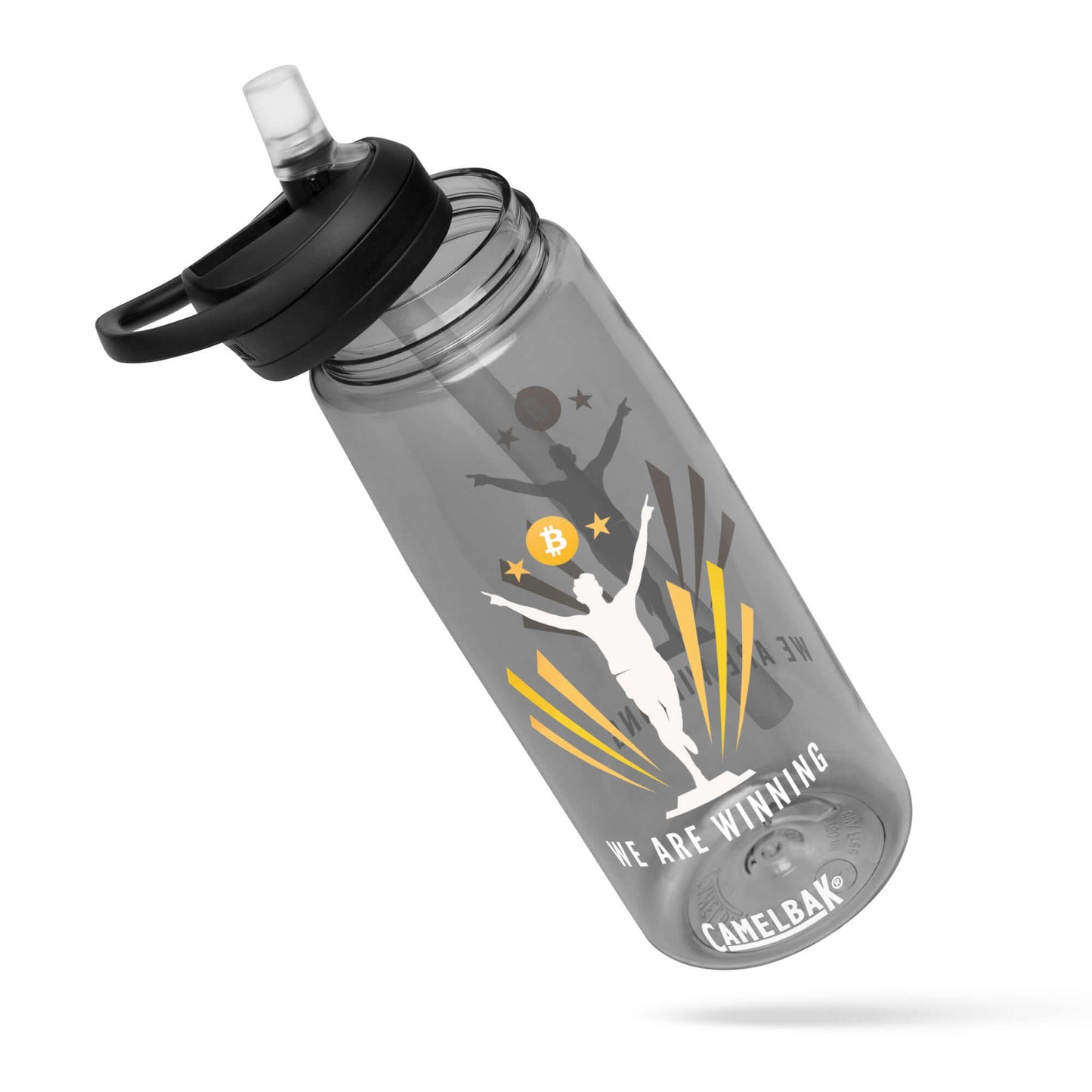 We Are Winning Sports Water Bottle – Durable water bottle with a Bitcoin-themed 'We Are Winning' design