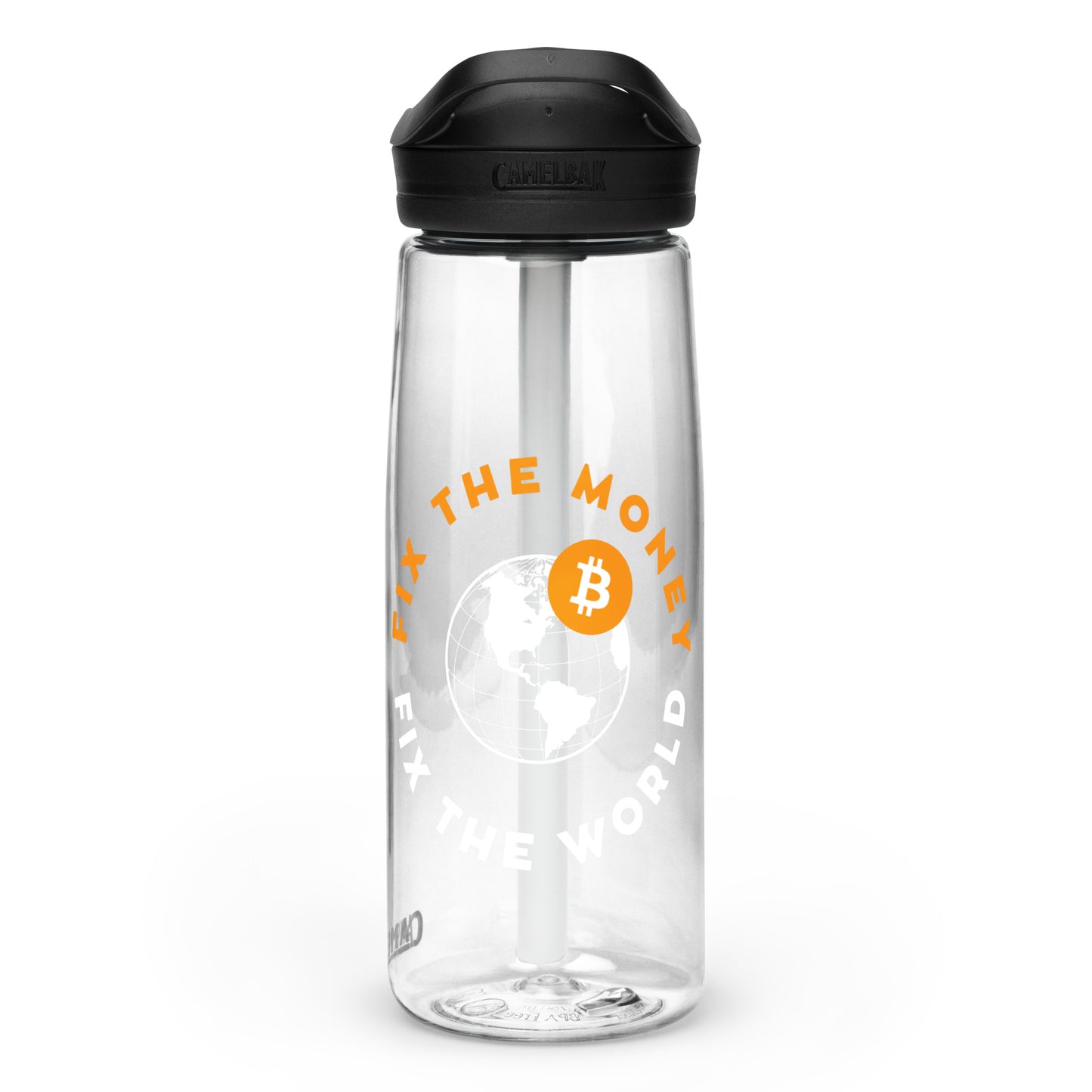 Fix the money fix the world Sports water bottle