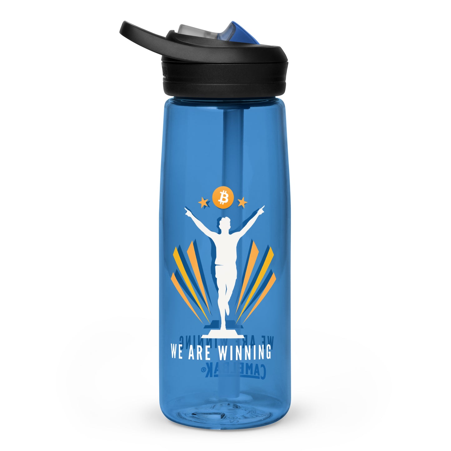 We Are Winning Sports Water Bottle – Durable water bottle with a Bitcoin-themed 'We Are Winning' design