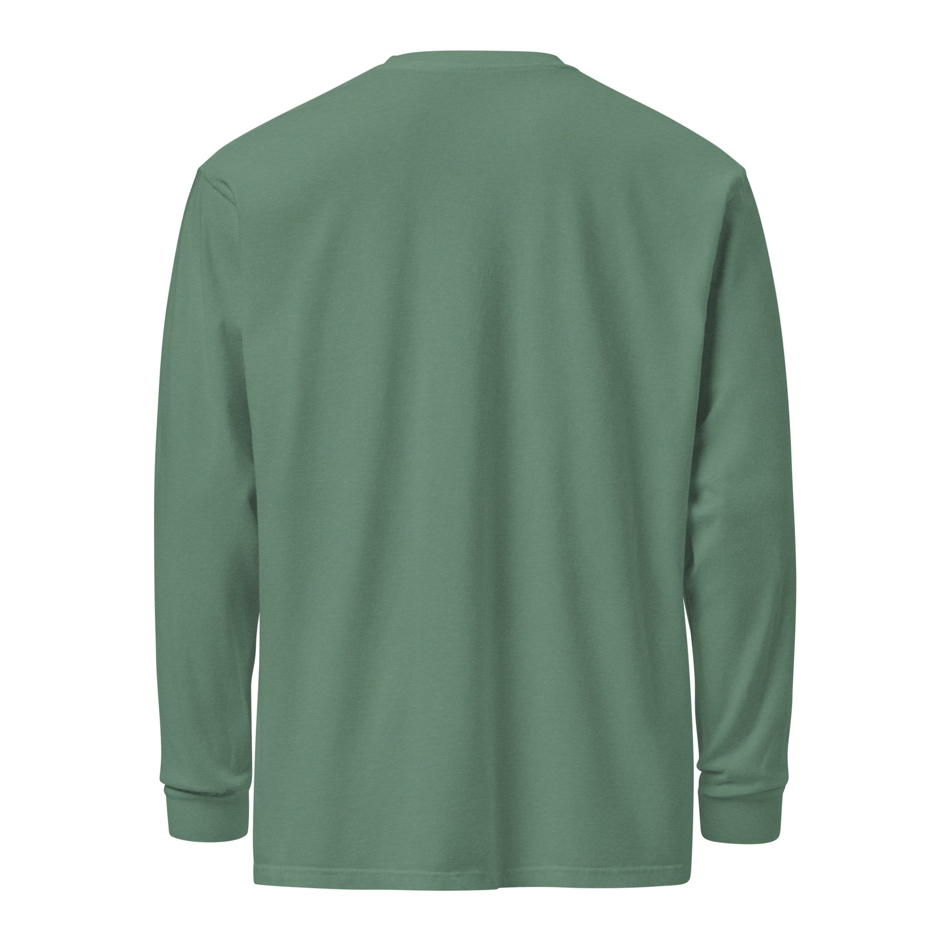 Garment-Dyed Number Go Up Heavyweight Long-Sleeve Shirt – Soft, durable long-sleeve shirt with a Bitcoin-themed 'Number Go Up' design
