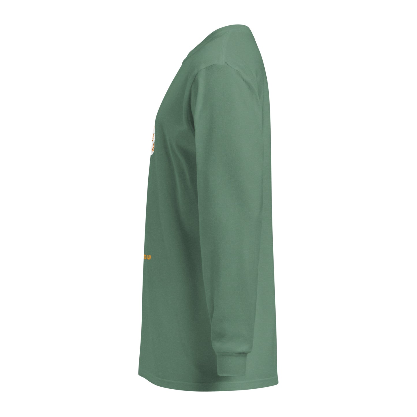 Garment-Dyed Number Go Up Heavyweight Long-Sleeve Shirt – Soft, durable long-sleeve shirt with a Bitcoin-themed 'Number Go Up' design