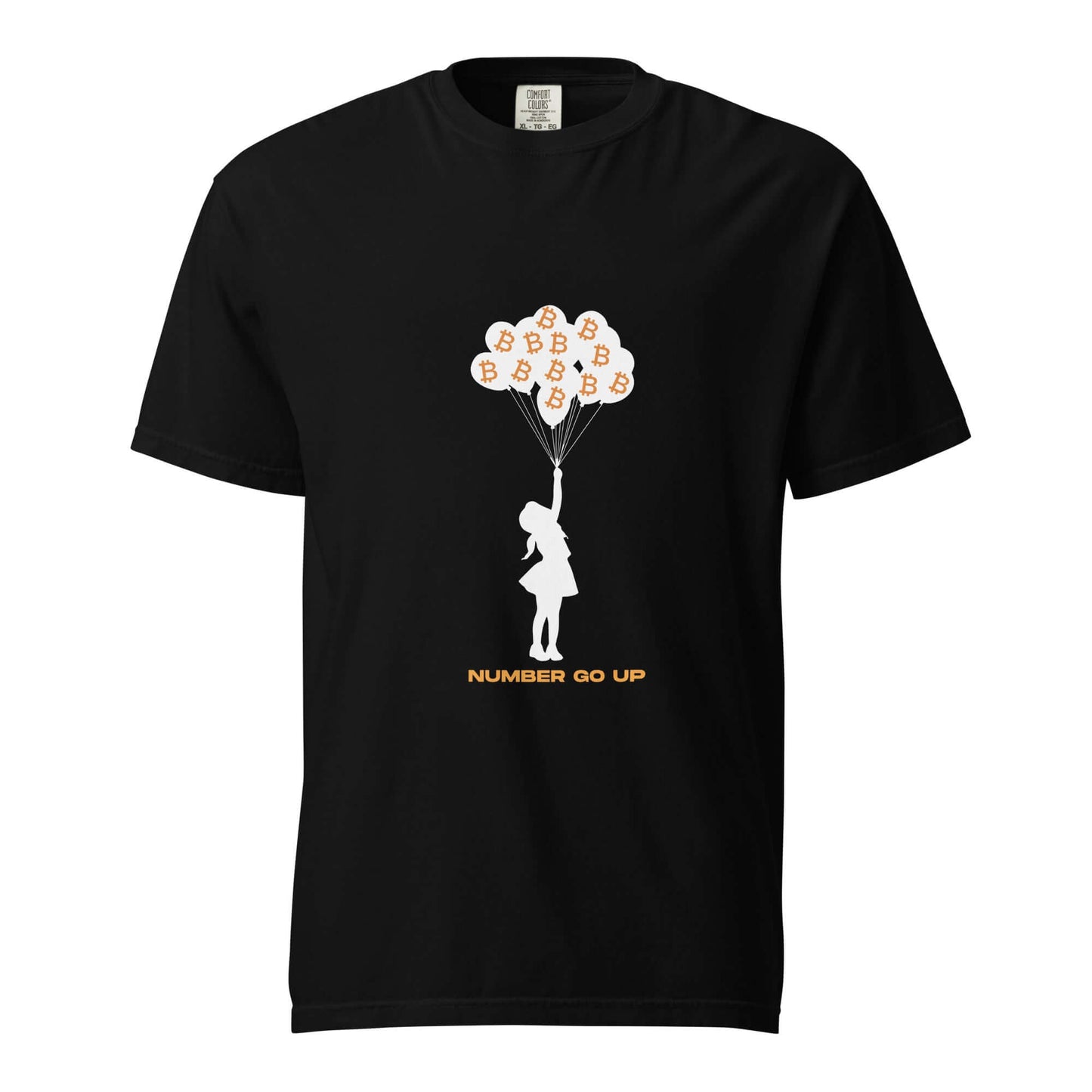 Unisex Number Go Up 2 Garment-Dyed Heavyweight T-Shirt – Comfortable, durable t-shirt with a Bitcoin-themed 'Number Go Up' design