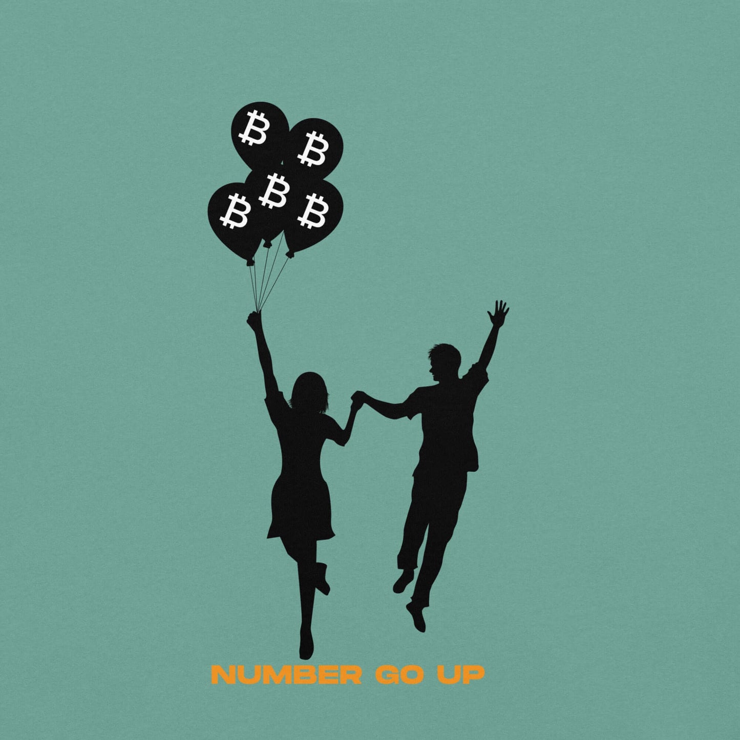 Unisex Number Go Up 2 Garment-Dyed Heavyweight T-Shirt – Comfortable, durable t-shirt with a Bitcoin-themed 'Number Go Up' design
