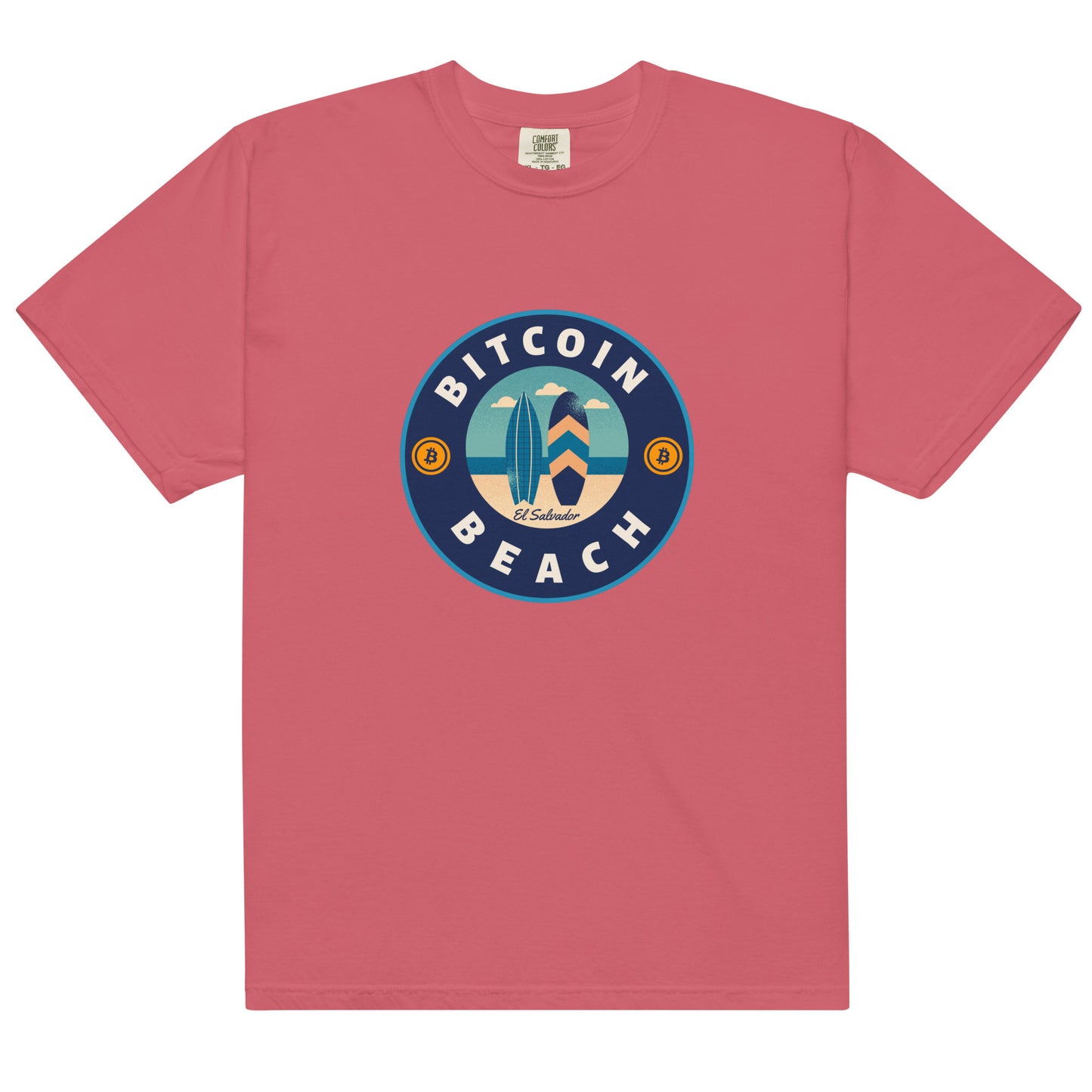 Bitcoin Beach EL Salvador Unisex garment-dyed heavyweight t-shirt