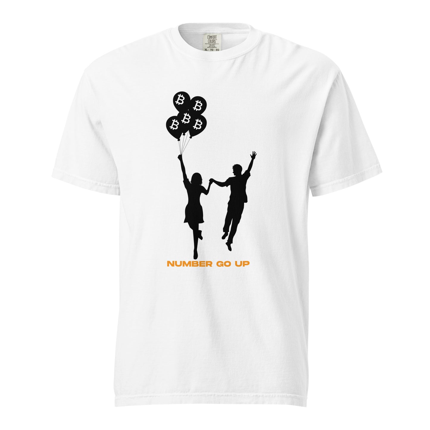 Unisex Number Go Up 2 Garment-Dyed Heavyweight T-Shirt – Comfortable, durable t-shirt with a Bitcoin-themed 'Number Go Up' design
