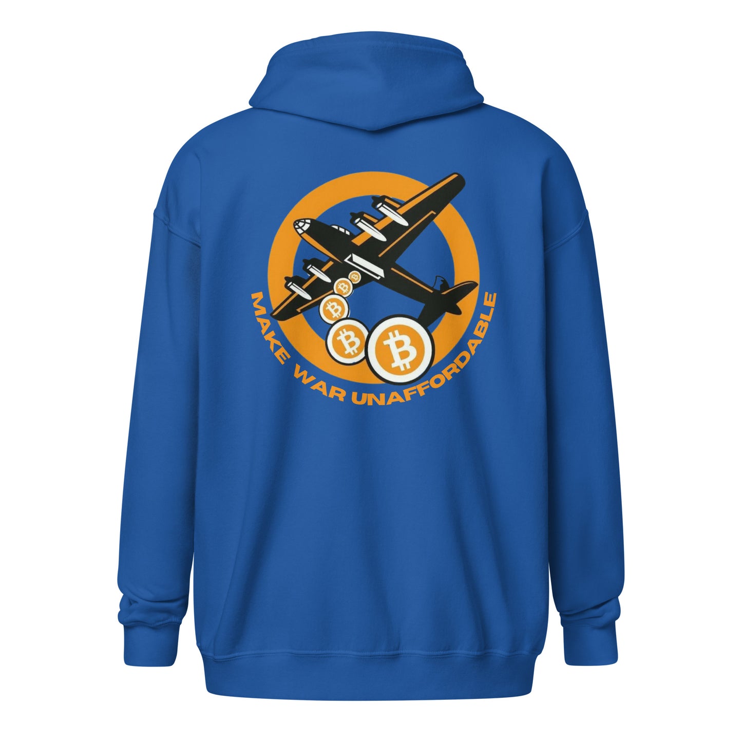 Bitcoin Make War Unaffordable Unisex heavy blend zip hoodie