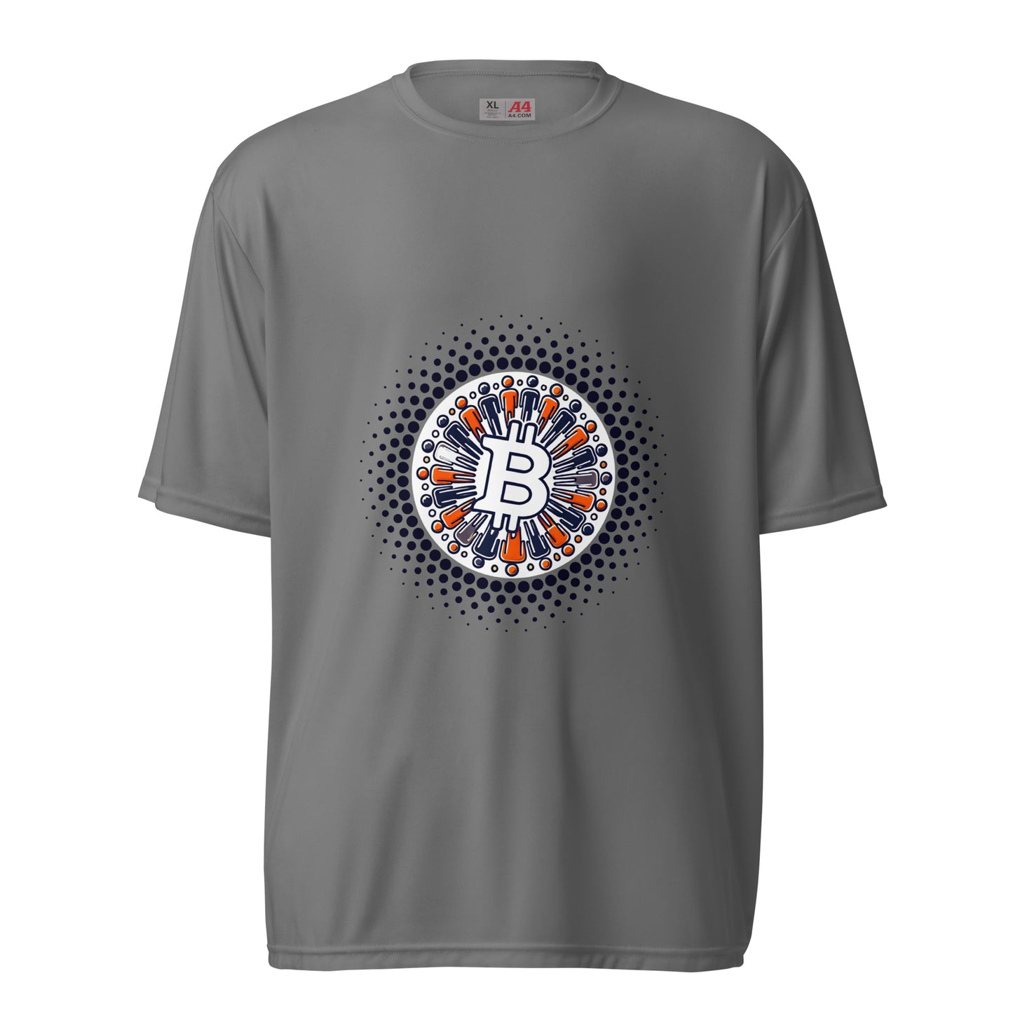 Bitcoin Plebs Unisex Performance Crew Neck T-Shirt – Lightweight, breathable Bitcoin-themed activewear