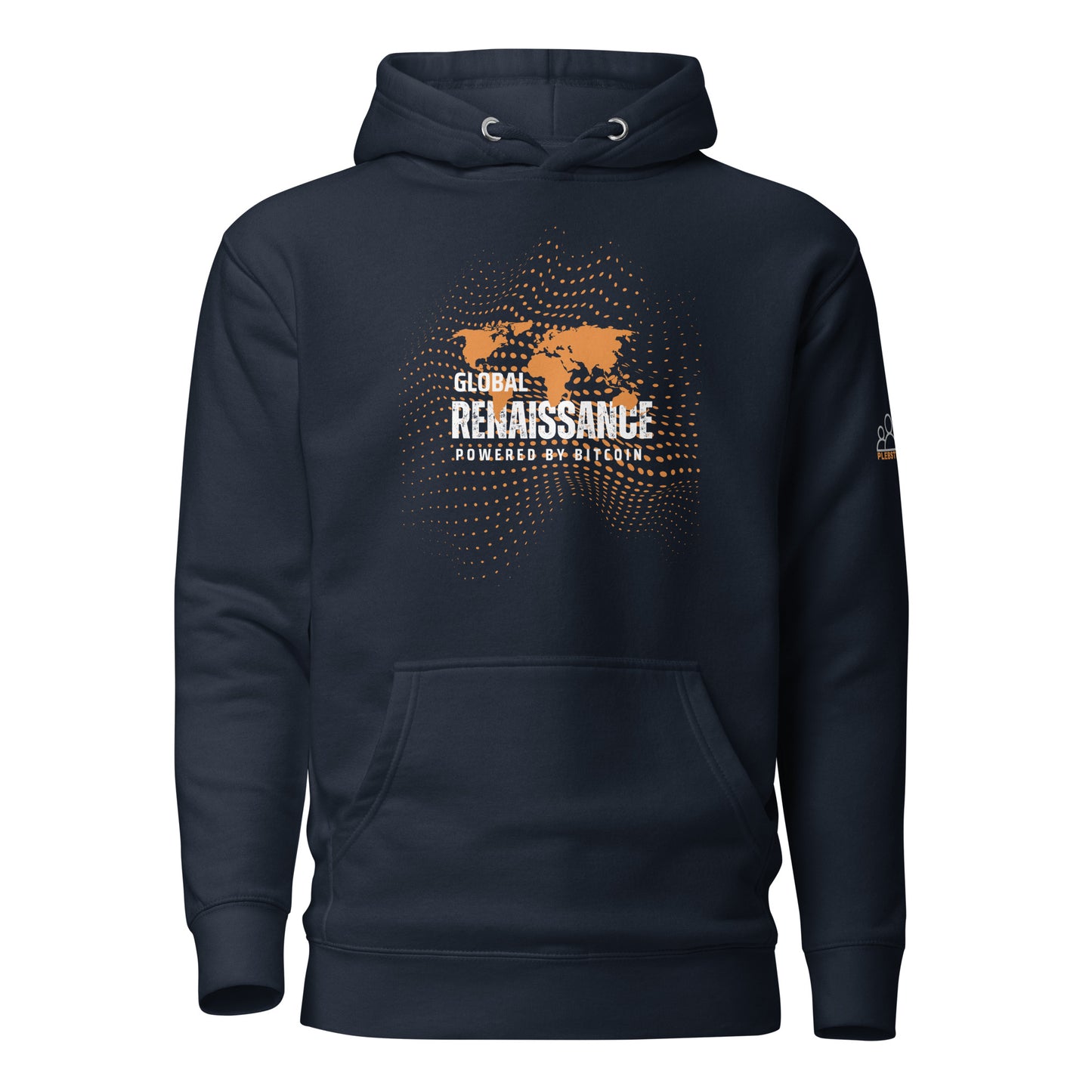 Global Renaissance Unisex Hoodie – Stylish and comfortable hoodie with Bitcoin-themed global design