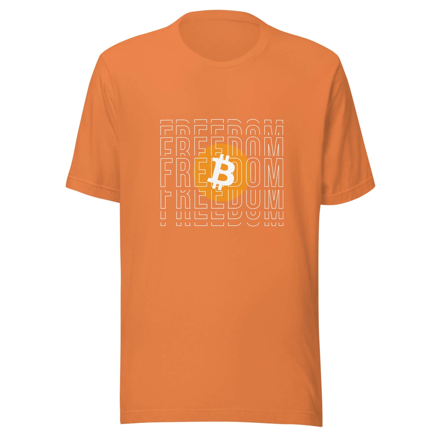 Bitcoin Freedom Unisex T-Shirt – Comfortable t-shirt featuring a Bitcoin freedom-themed design