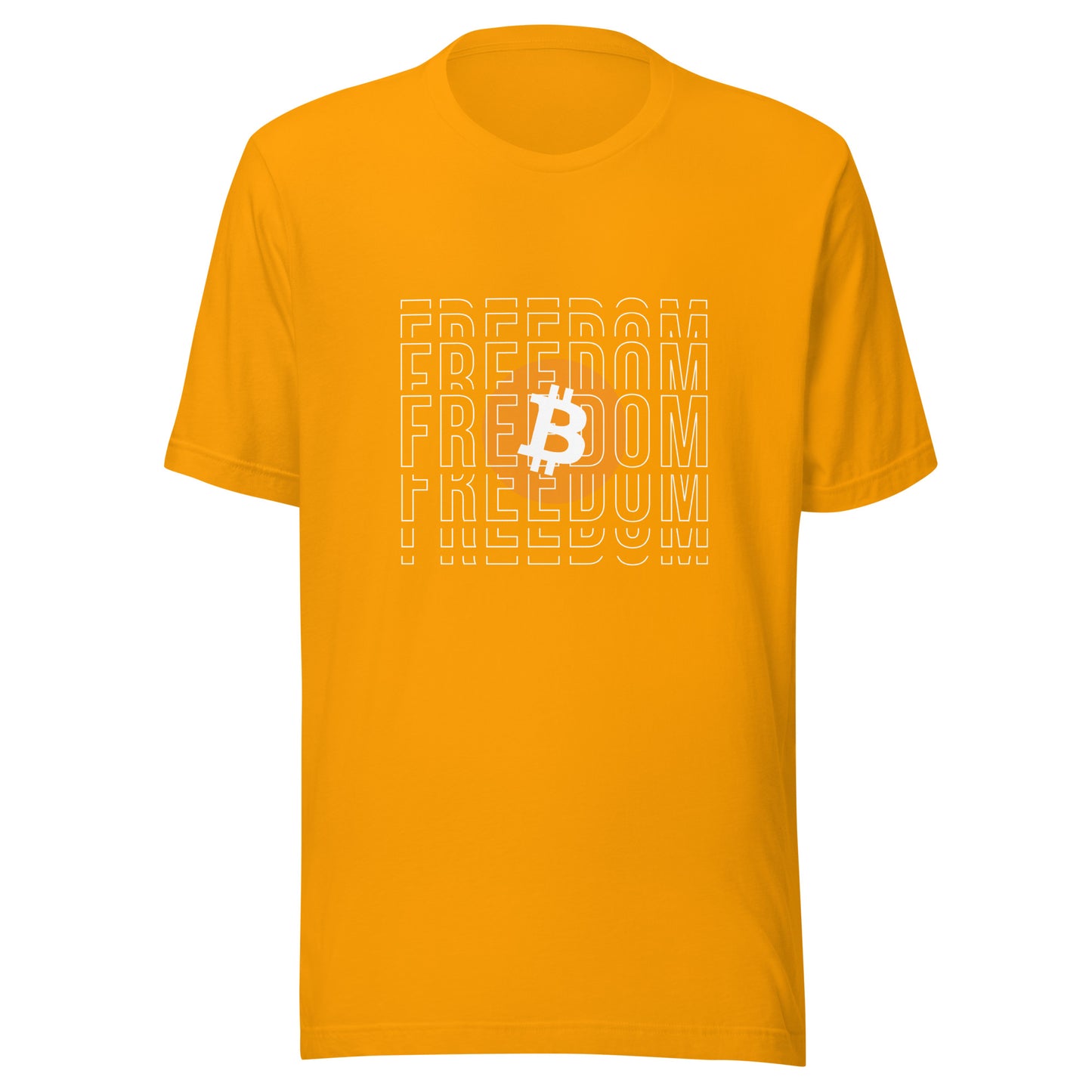 Bitcoin Freedom Unisex T-Shirt – Comfortable t-shirt featuring a Bitcoin freedom-themed design