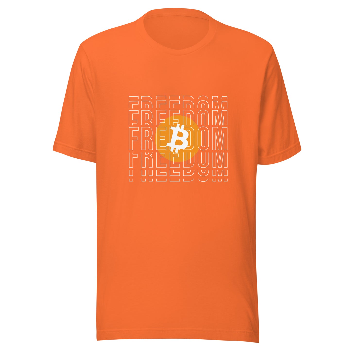 Bitcoin Freedom Unisex T-Shirt – Comfortable t-shirt featuring a Bitcoin freedom-themed design