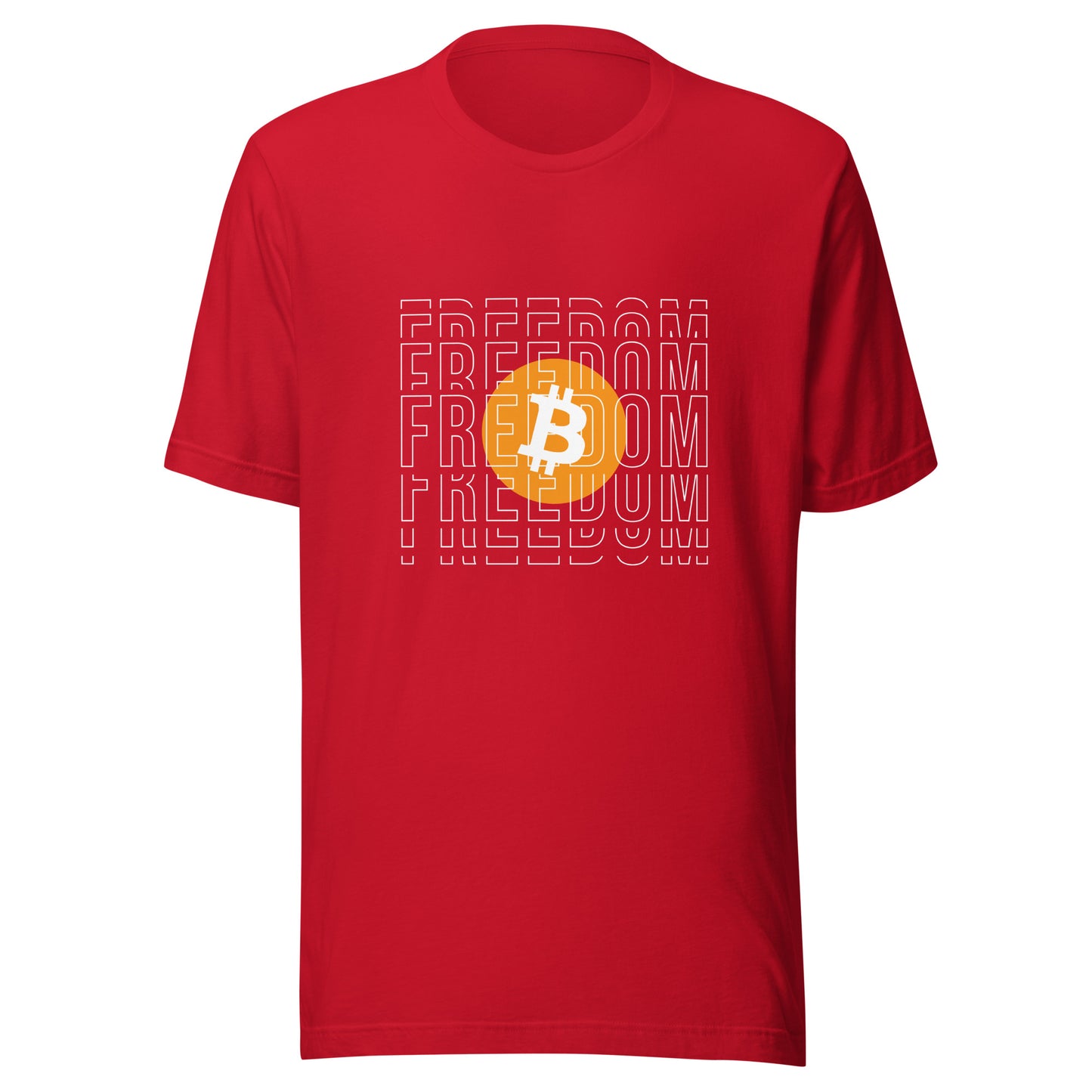 Bitcoin Freedom Unisex T-Shirt – Comfortable t-shirt featuring a Bitcoin freedom-themed design