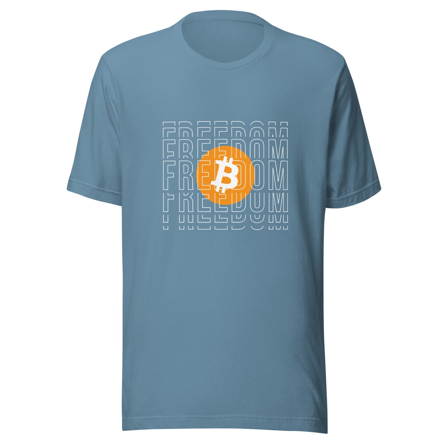 Bitcoin Freedom Unisex T-Shirt – Comfortable t-shirt featuring a Bitcoin freedom-themed design