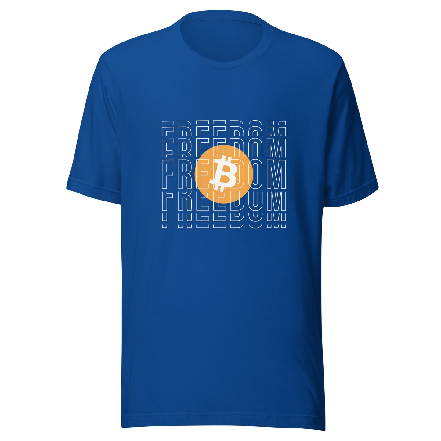 Bitcoin Freedom Unisex T-Shirt – Comfortable t-shirt featuring a Bitcoin freedom-themed design