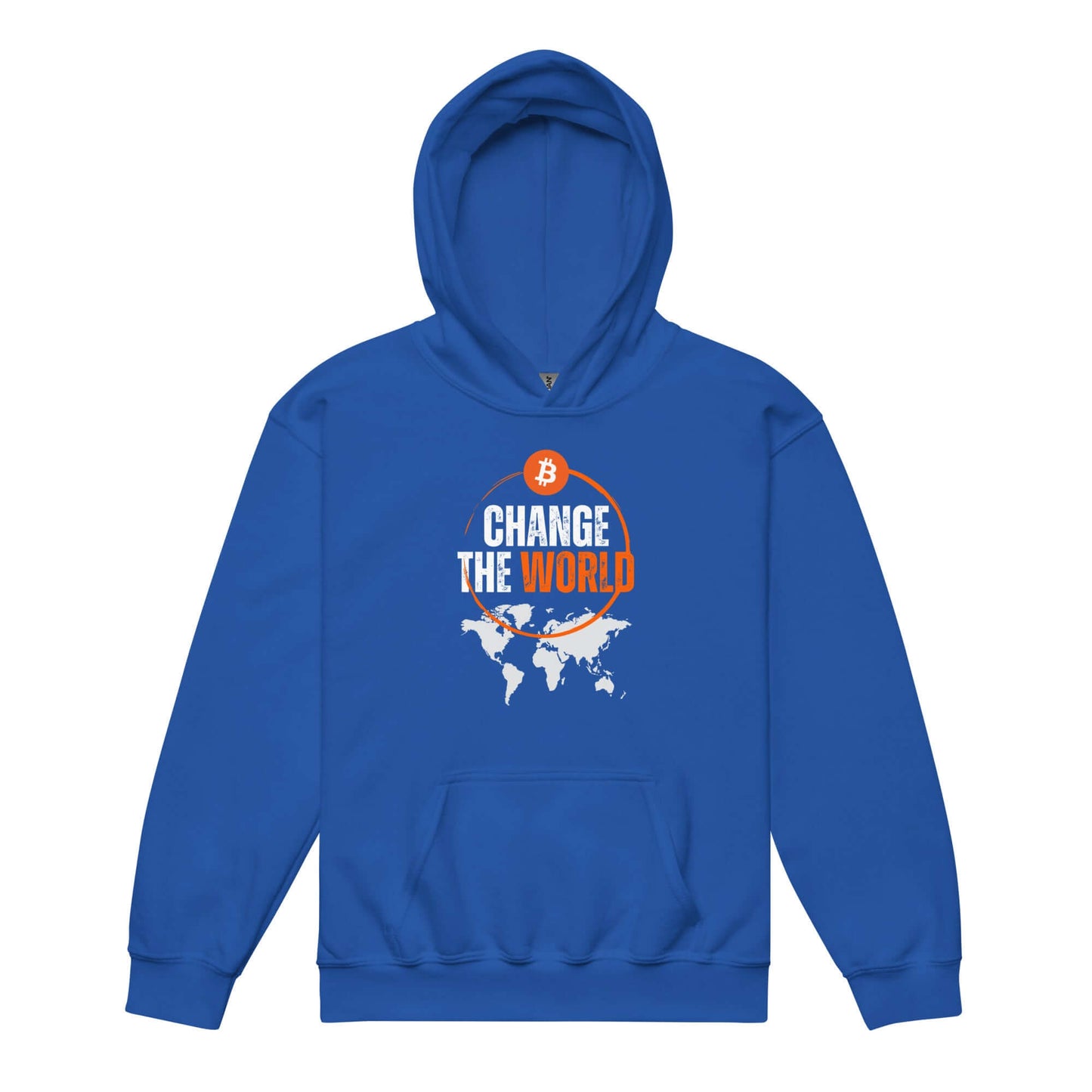 Bitcoin change the world Youth heavy blend hoodie