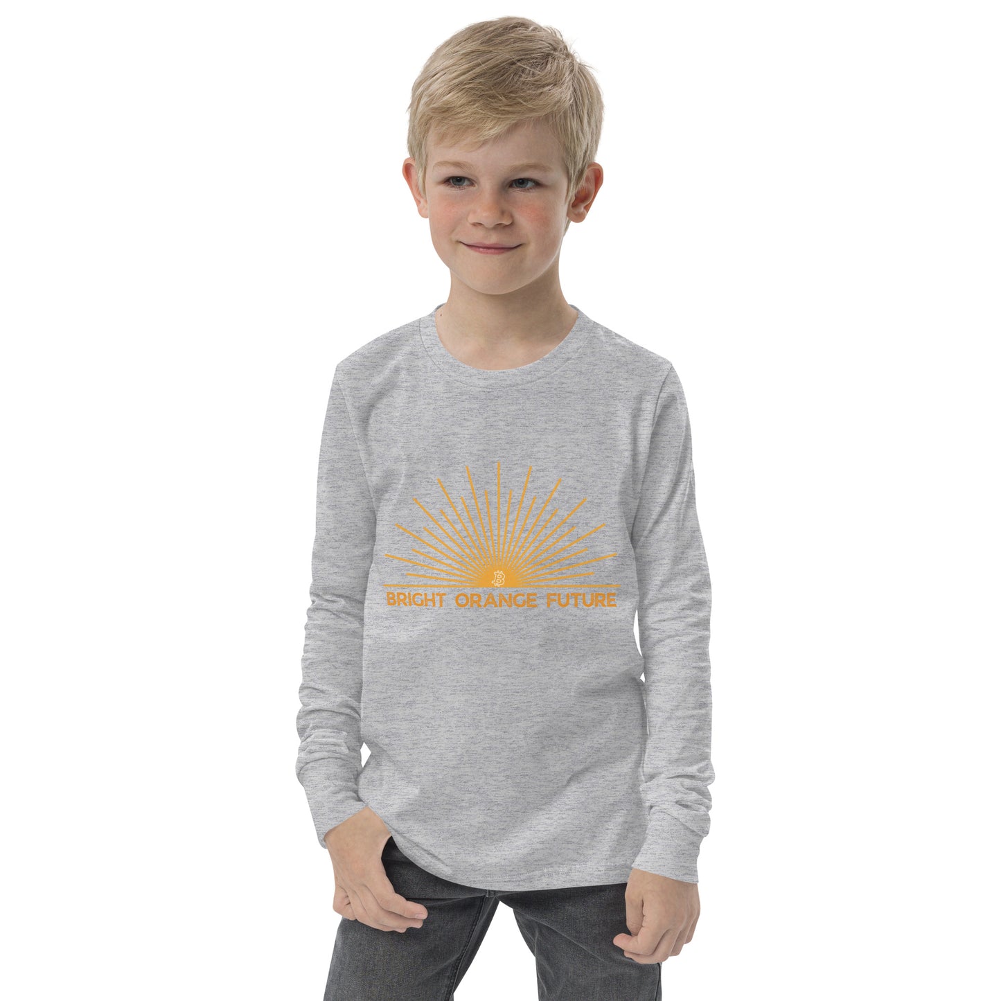Bright Orange Future Youth long sleeve tee