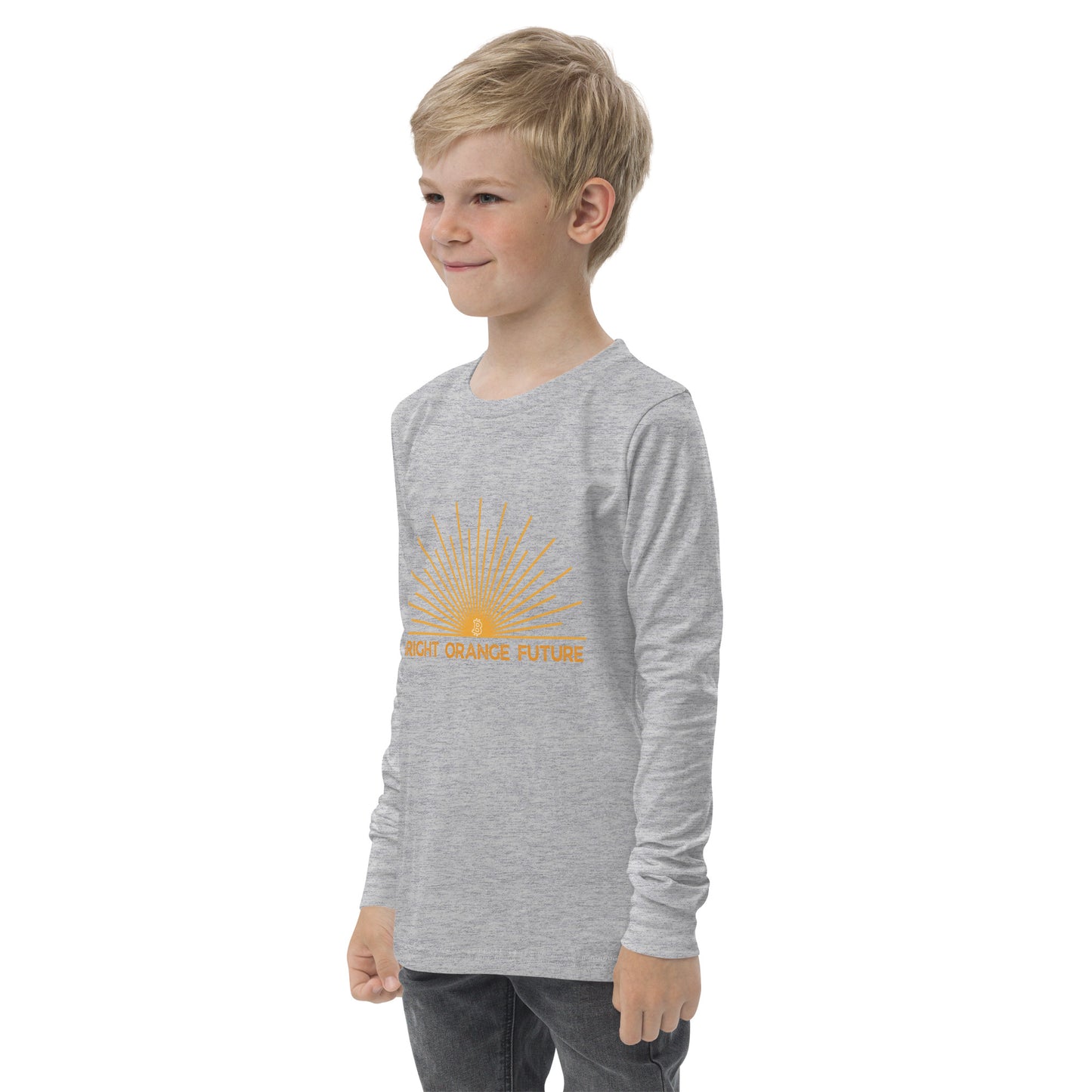 Bright Orange Future Youth long sleeve tee