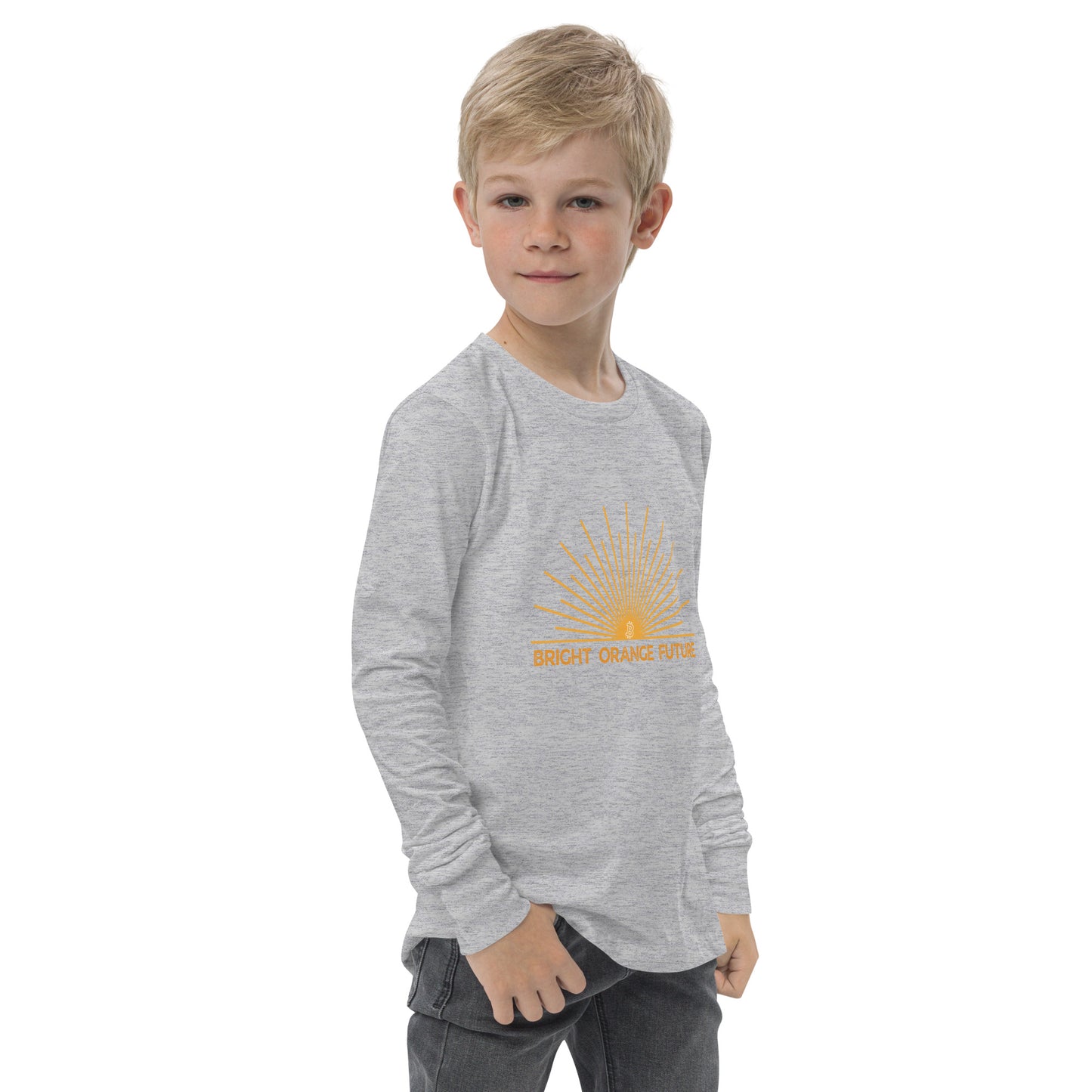 Bright Orange Future Youth long sleeve tee