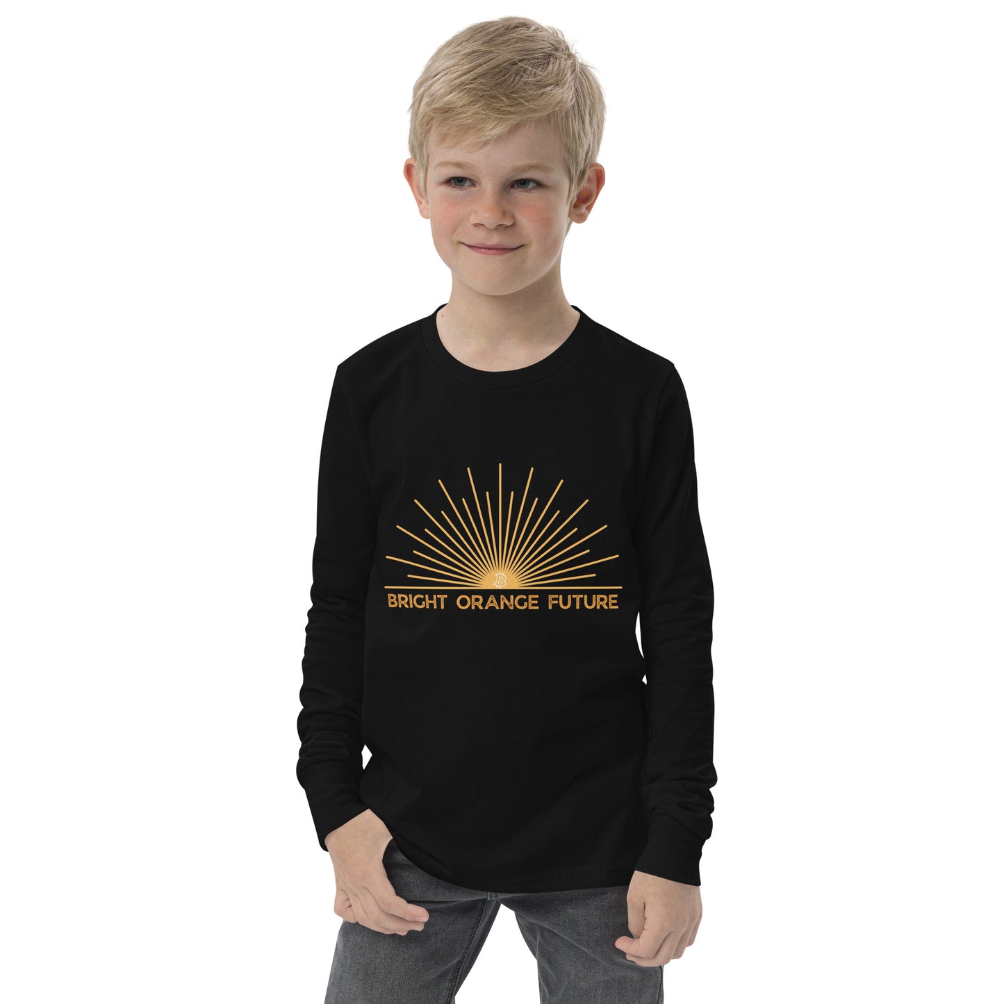 Bright Orange Future Youth long sleeve tee