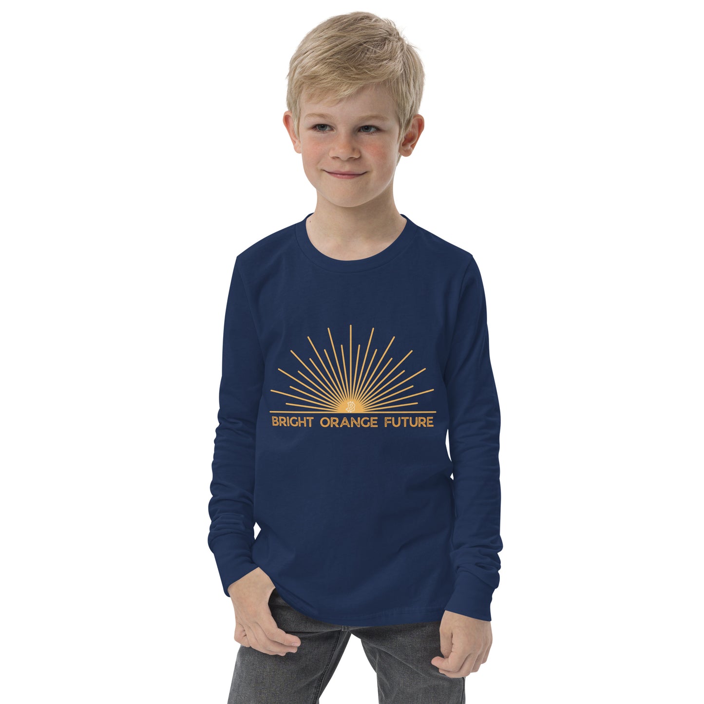 Bright Orange Future Youth long sleeve tee