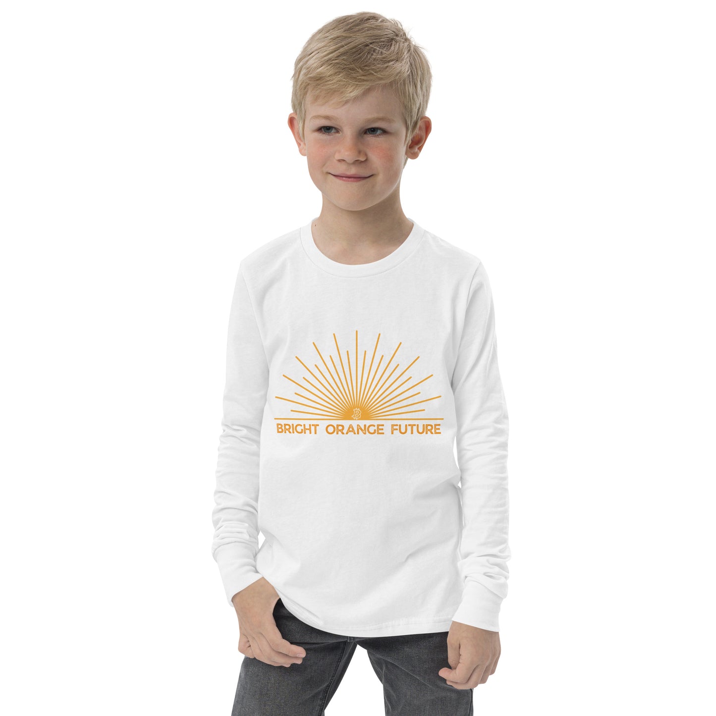 Bright Orange Future Youth long sleeve tee