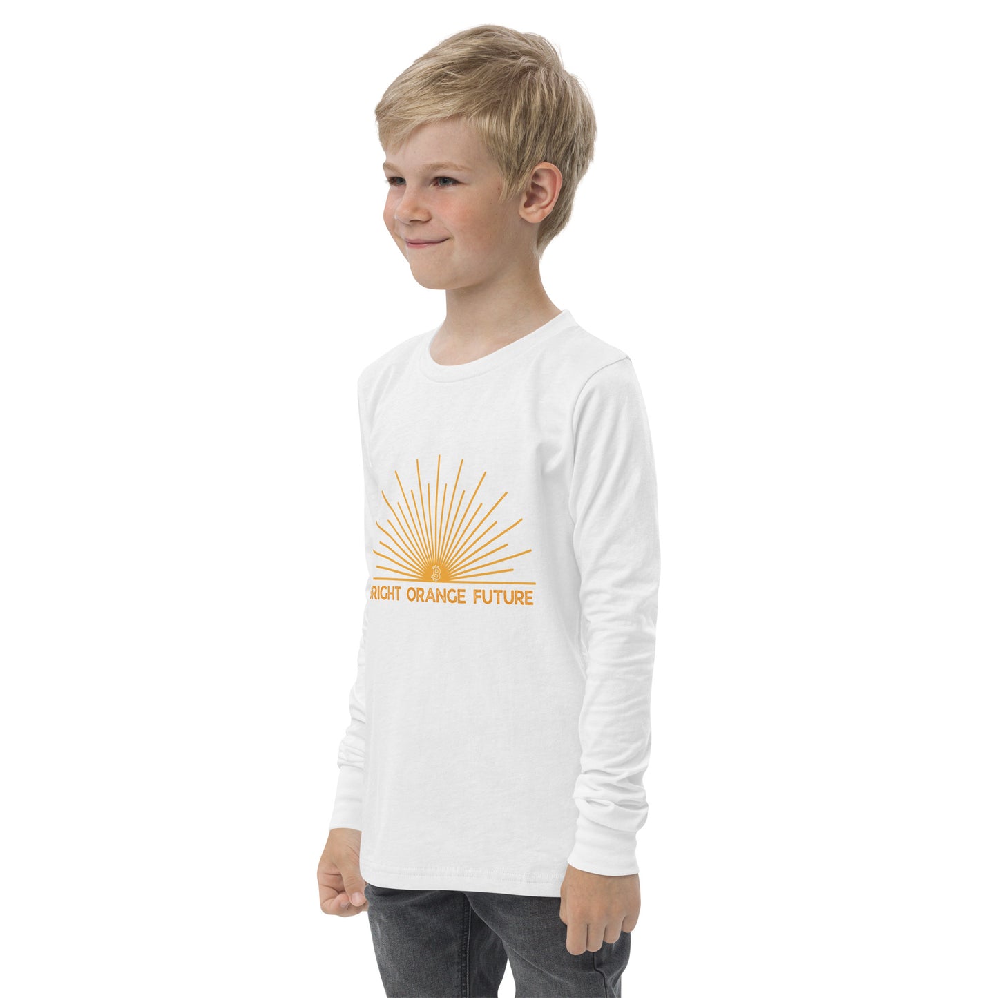 Bright Orange Future Youth long sleeve tee